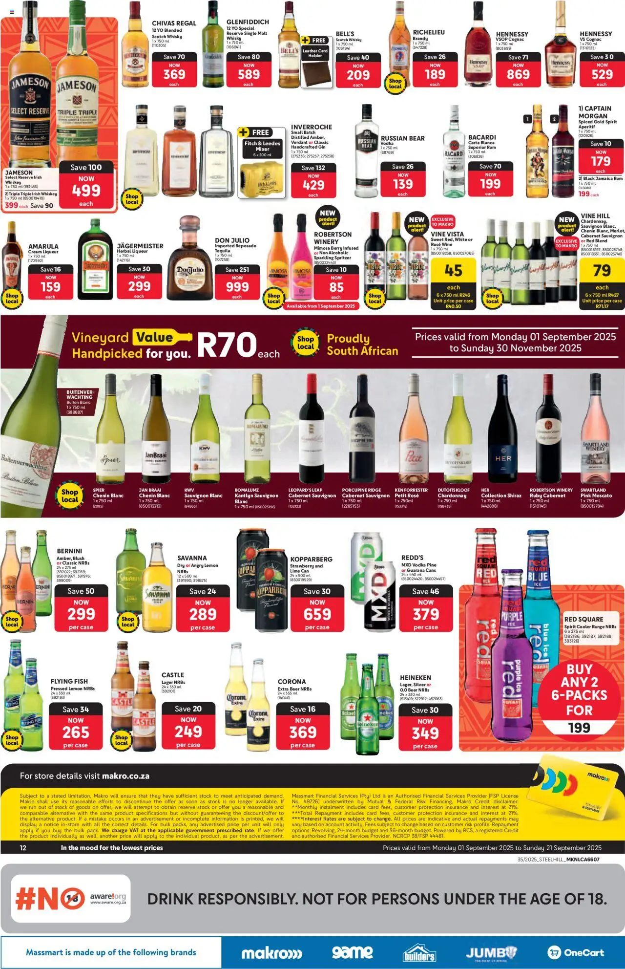 New Makro catalogue – valid from 01.09.2025 | Page: 12 | Products: Wine, Fish, Vodka, Stock