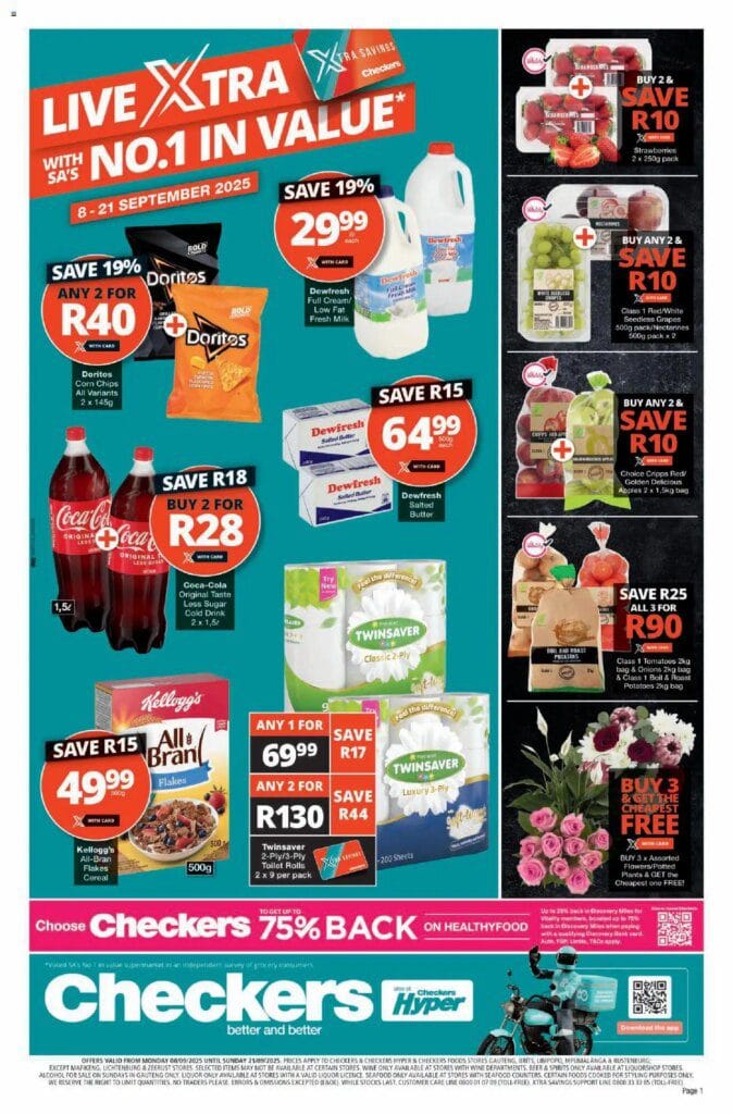 Checkers Gauteng - September Mid-Month Promotion (08/09/2025 - 21/09/2025) → Online Catalogue 8 Checkers Gauteng – September Mid-Month Promotion (08/09/2025 – 21/09/2025) → Online Catalogue