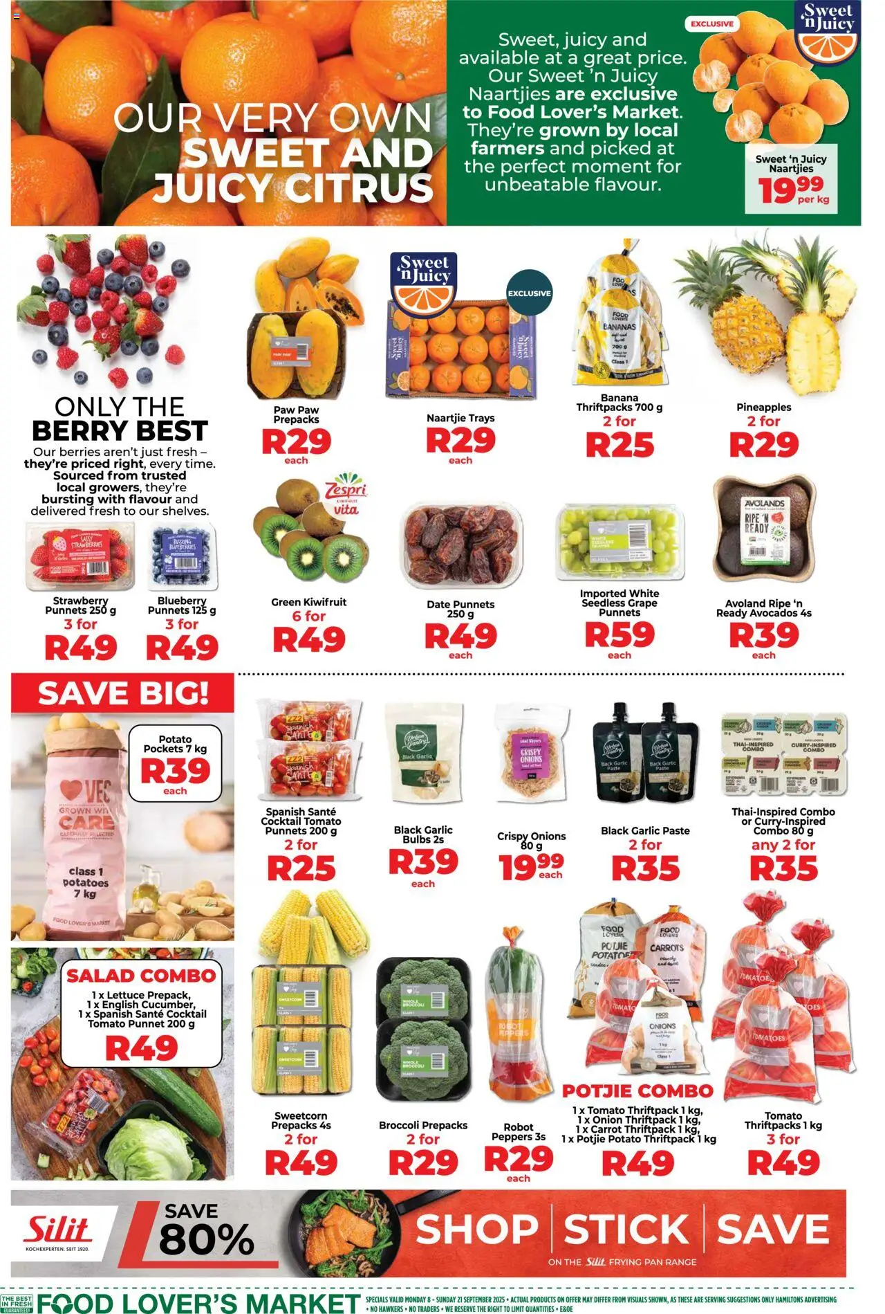 New Food Lover's Market catalogue – valid from 08.09.2025 | Page: 2 | Products: Beans, Steak, Lettuce, Bacon