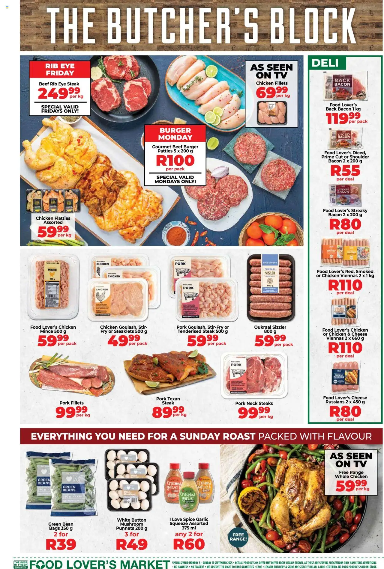 New Food Lover's Market catalogue – valid from 08.09.2025 | Page: 3 | Products: Yoghurt, Margarine, Chicken, Hot dogs