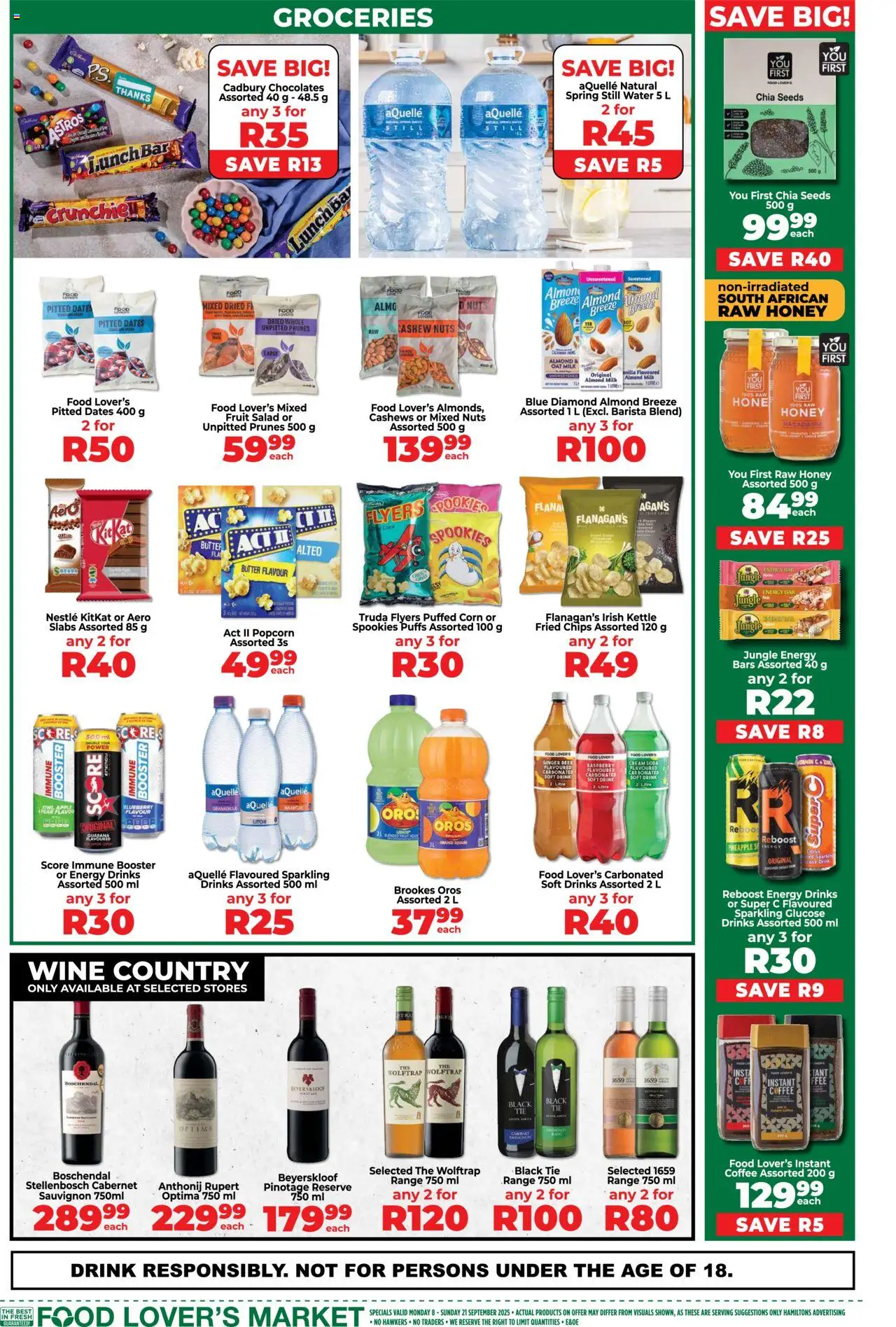 New Food Lover's Market catalogue – valid from 08.09.2025 | Page: 6 | Products: Kettle, Wine, Water, Peach