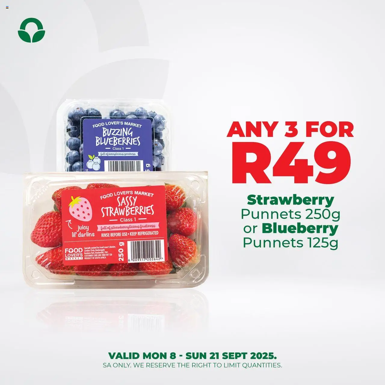 New Food Lover's Market catalogue – valid from 08.09.2025 | Page: 2 | Products: Blueberries, Strawberries