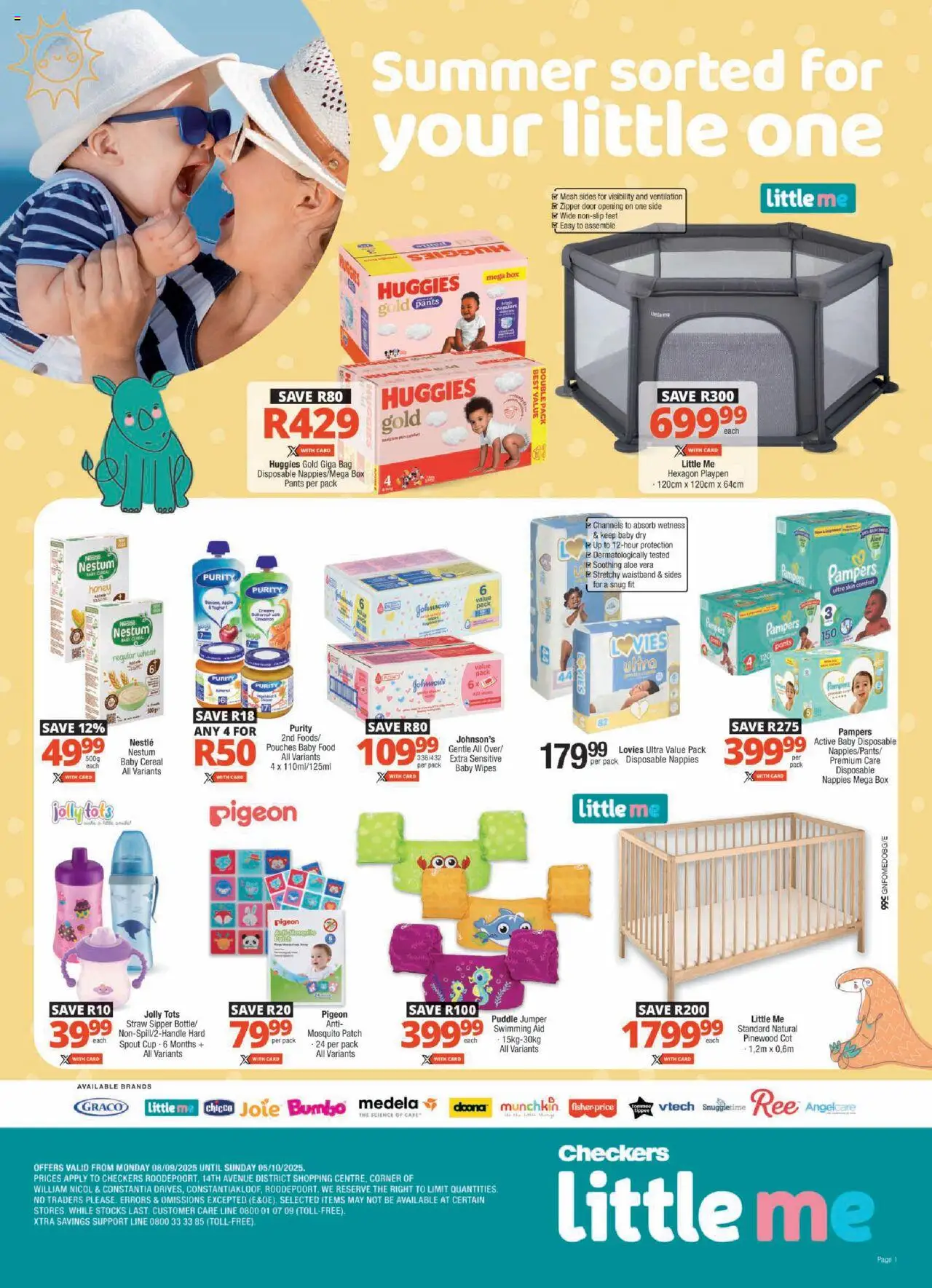 New Checkers catalogue – valid from 08.09.2025 | Page: 1 | Products: Pants, Bag, Box, Nappies