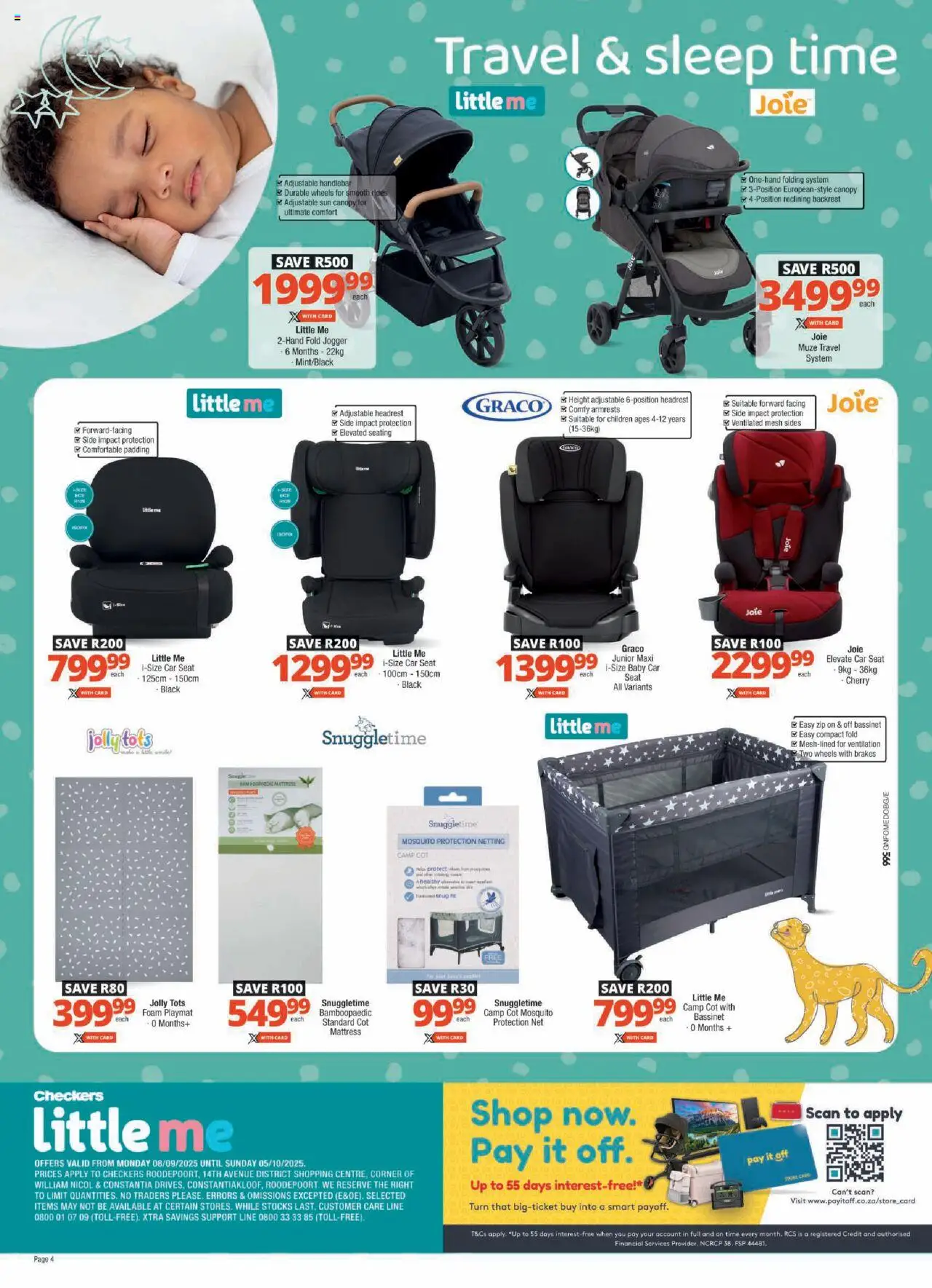 New Checkers catalogue – valid from 08.09.2025 | Page: 4 | Products: Jogger, Mattress, Foam
