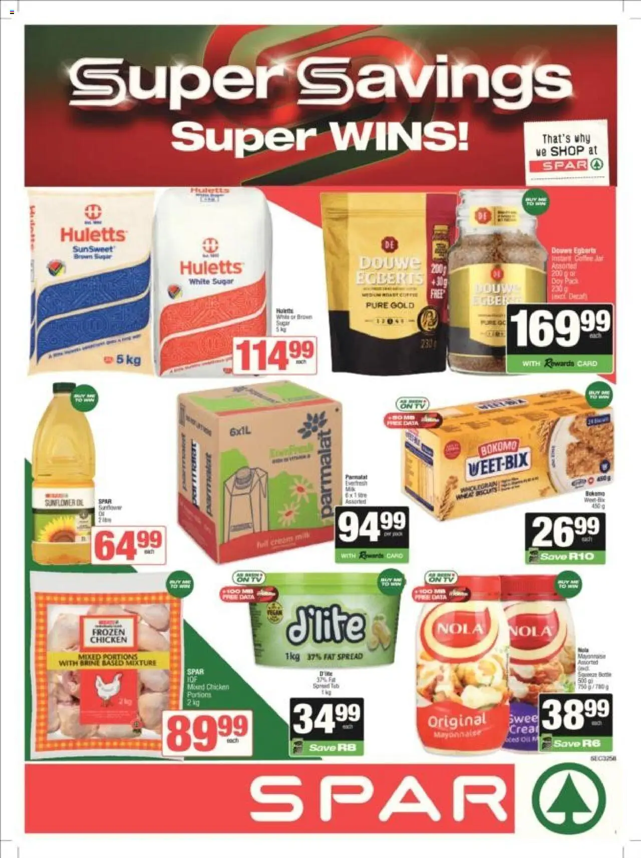 New Spar catalogue – valid from 08.09.2025 | Page: 1 | Products: Milk, Chicken, Fat spread, Sugar