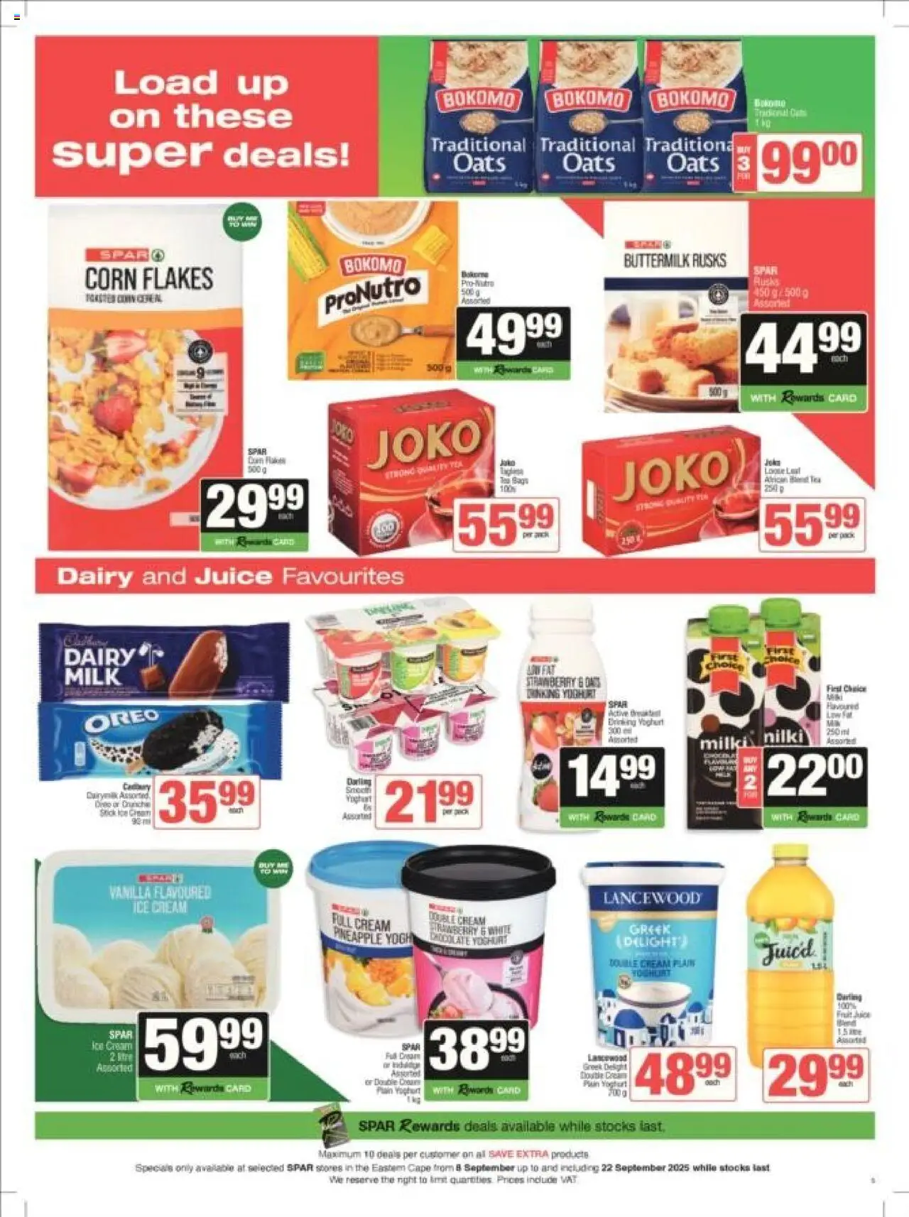 New Spar catalogue – valid from 08.09.2025 | Page: 5 | Products: Chocolate, Pineapple, Flakes, Ice cream
