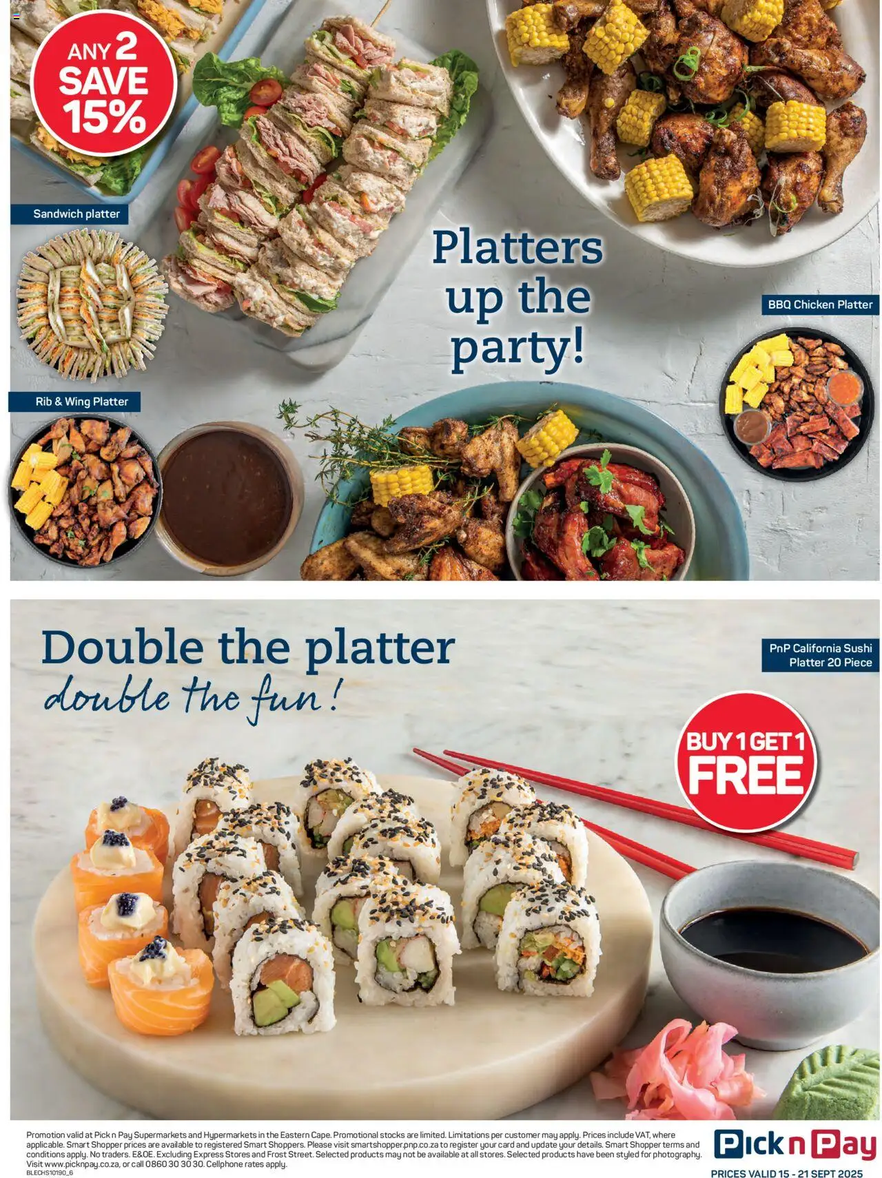 New Pick n Pay catalogue – valid from 15.09.2025 | Page: 6 | Products: Platter, Chicken