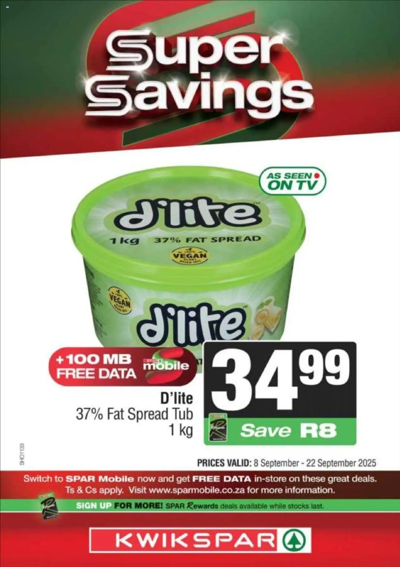 New Spar catalogue – valid from 08.09.2025 | Page: 3 | Products: Data, TV, Switch, Fat spread
