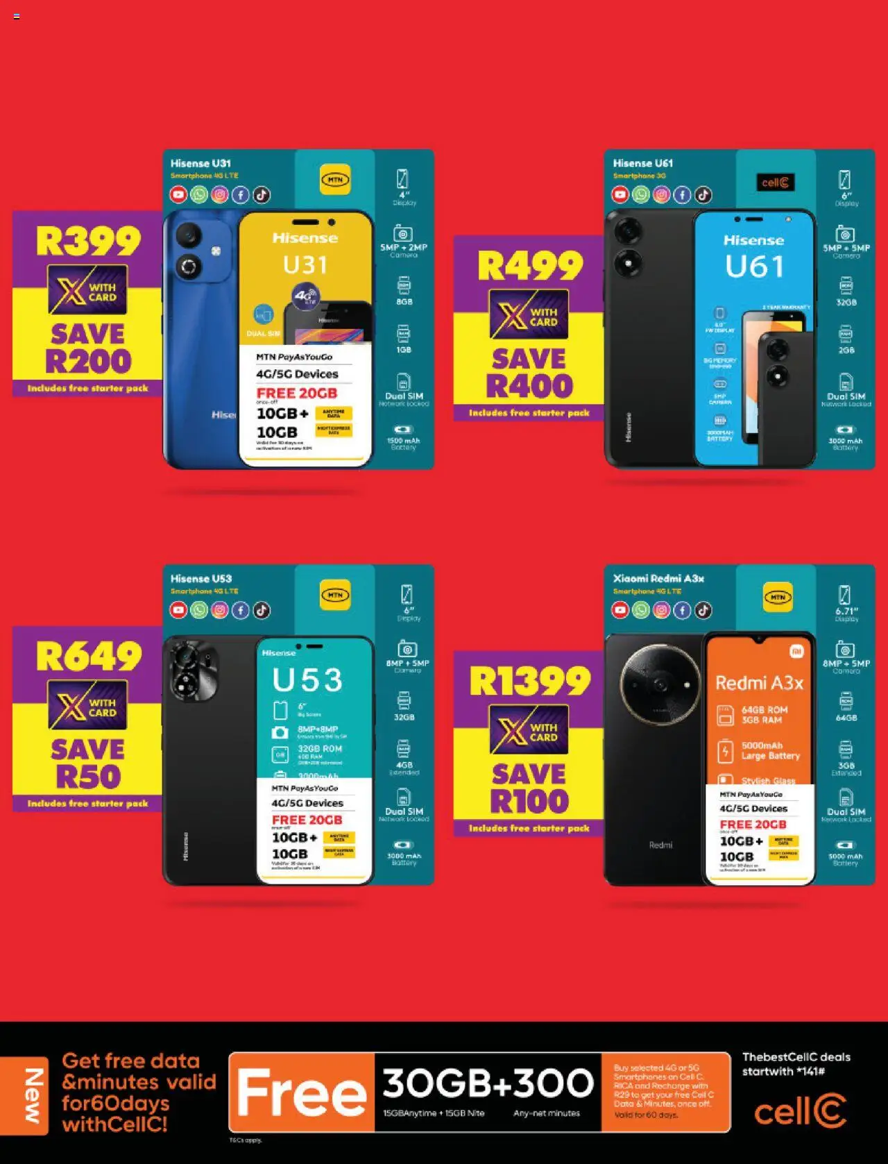 New Shoprite catalogue – valid from 25.08.2025 | Page: 3 | Products: Data, Sim, Smartphone, Camera