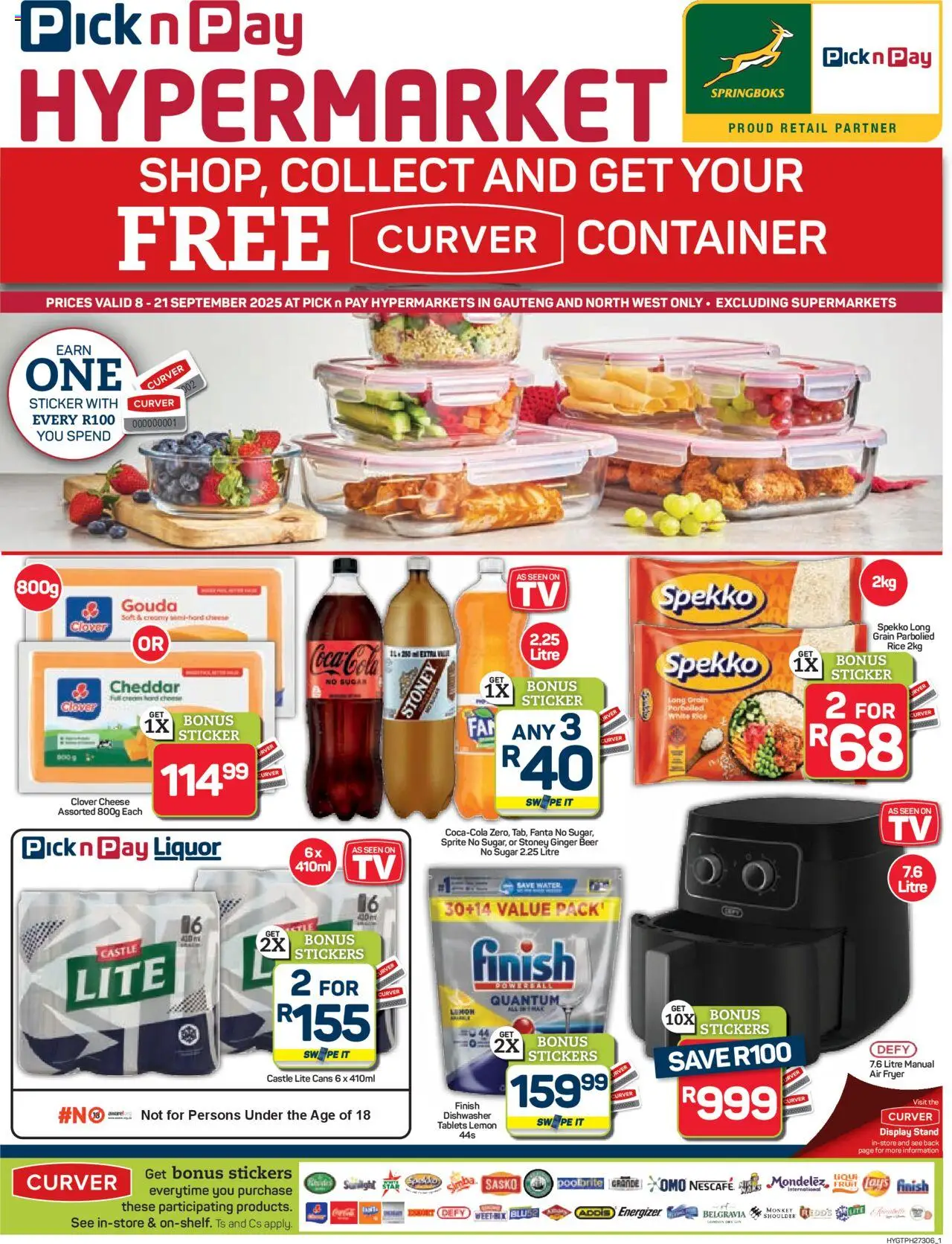 New Pick n Pay catalogue – valid from 08.09.2025 | Page: 1 | Products: Fanta, Sprite, Stoney, Water