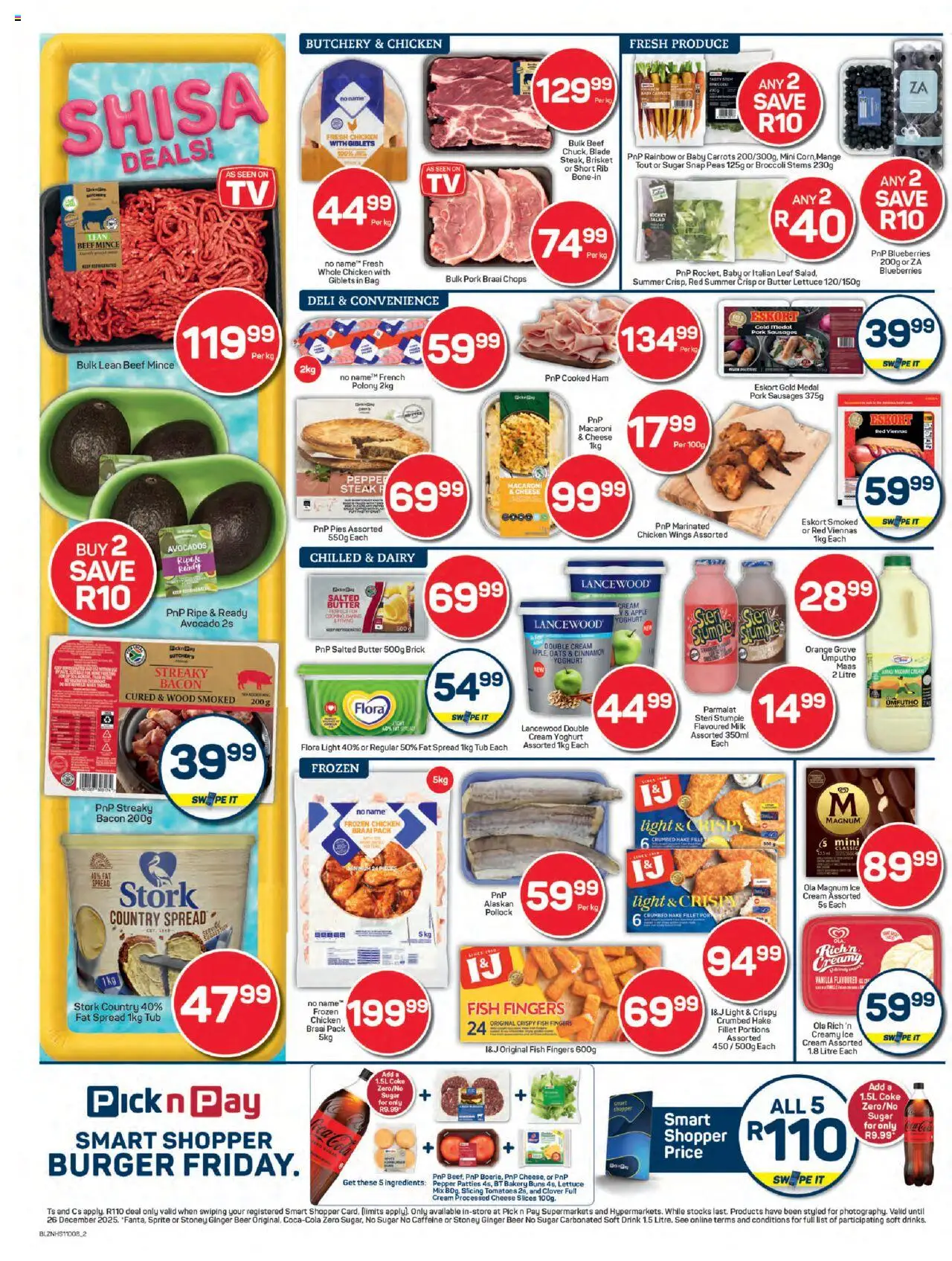 New Pick n Pay catalogue – valid from 08.09.2025 | Page: 2 | Products: Bag, Butter, Ham, Cream