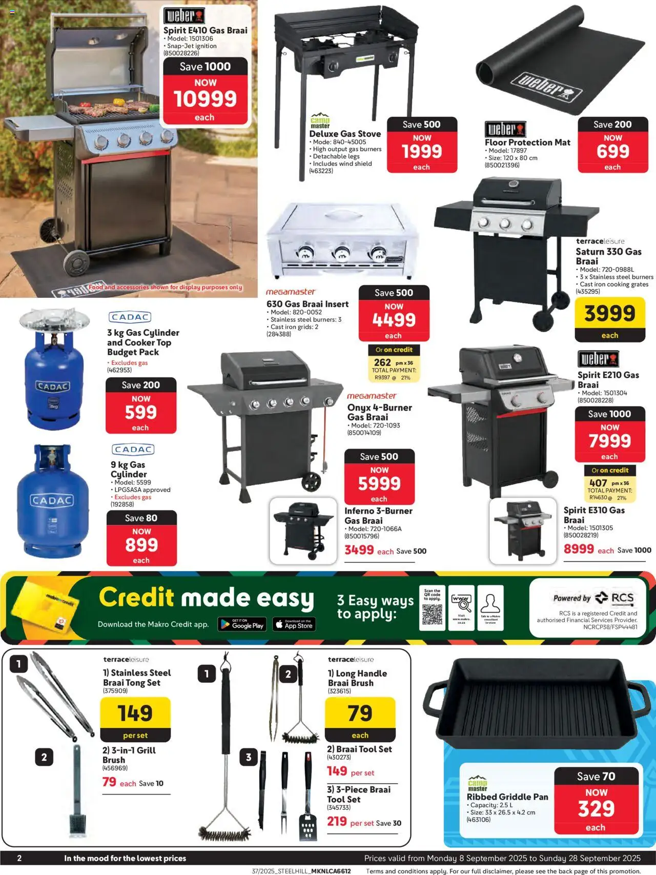 New Makro catalogue – valid from 08.09.2025 | Page: 2 | Products: Stove, Grill, Cooker, Griddle
