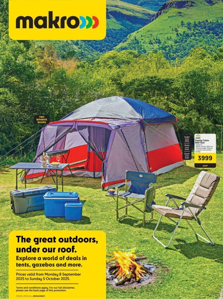 Makro specials this week Monday 08 September – Camping