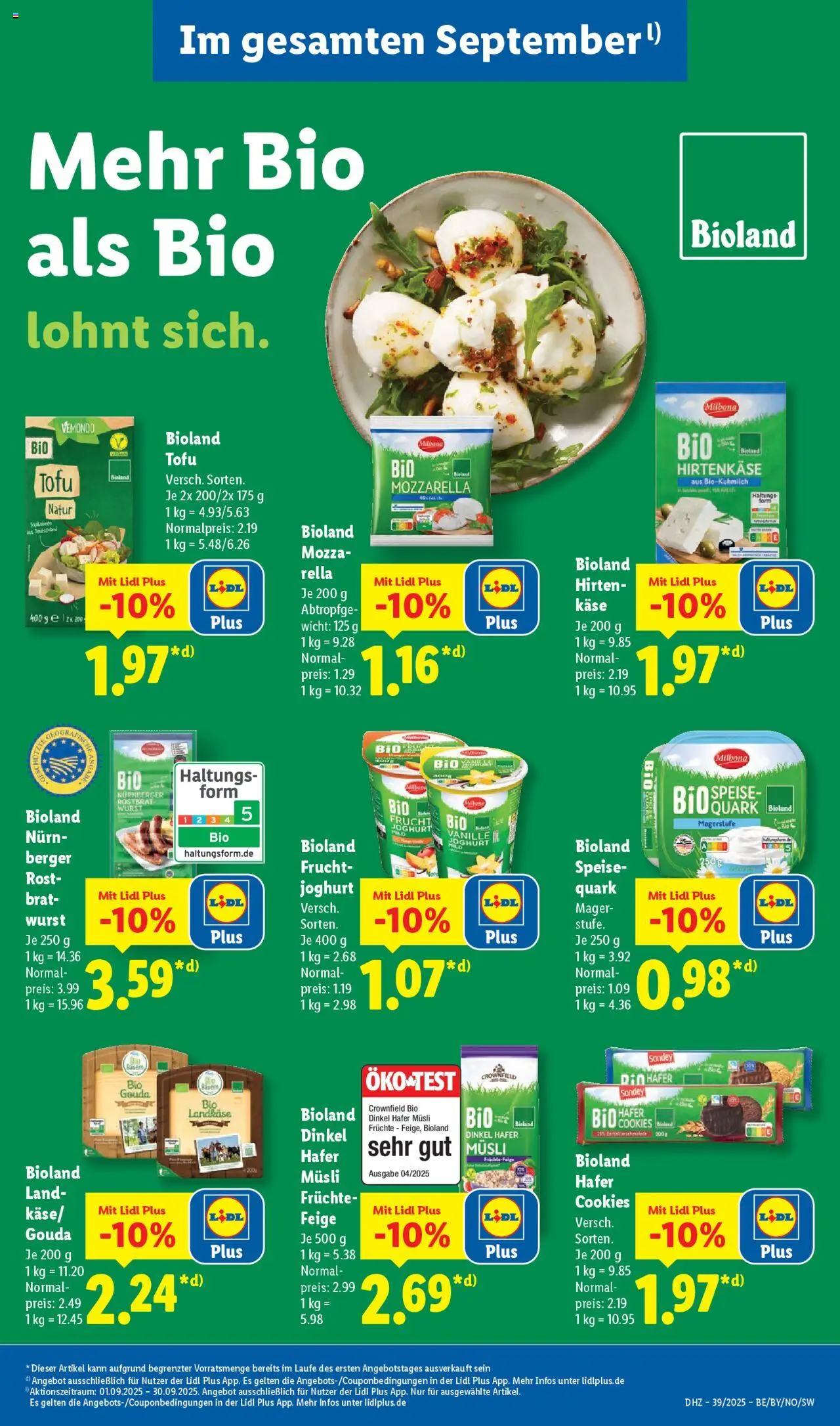 Lidl Prospekt München – gültig ab 22.09.2025 | Seite: 9 | Produkte: Musli, Quark, Käse, Gouda