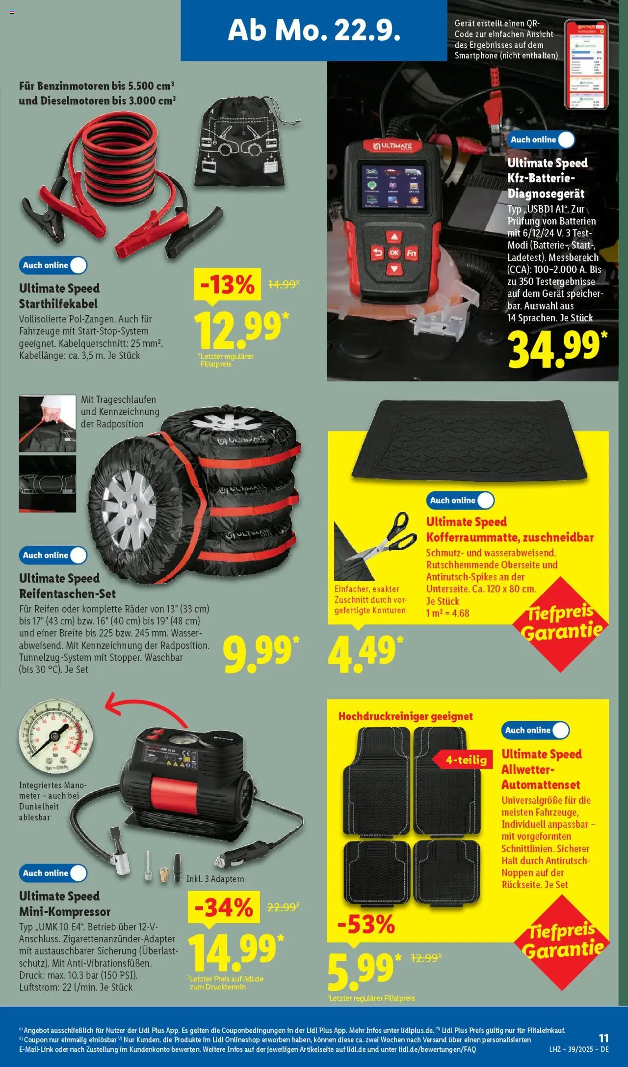 Lidl Prospekt München – gültig ab 22.09.2025 | Seite: 19 | Produkte: Batterien, Wasser, Hochdruckreiniger, Smartphone