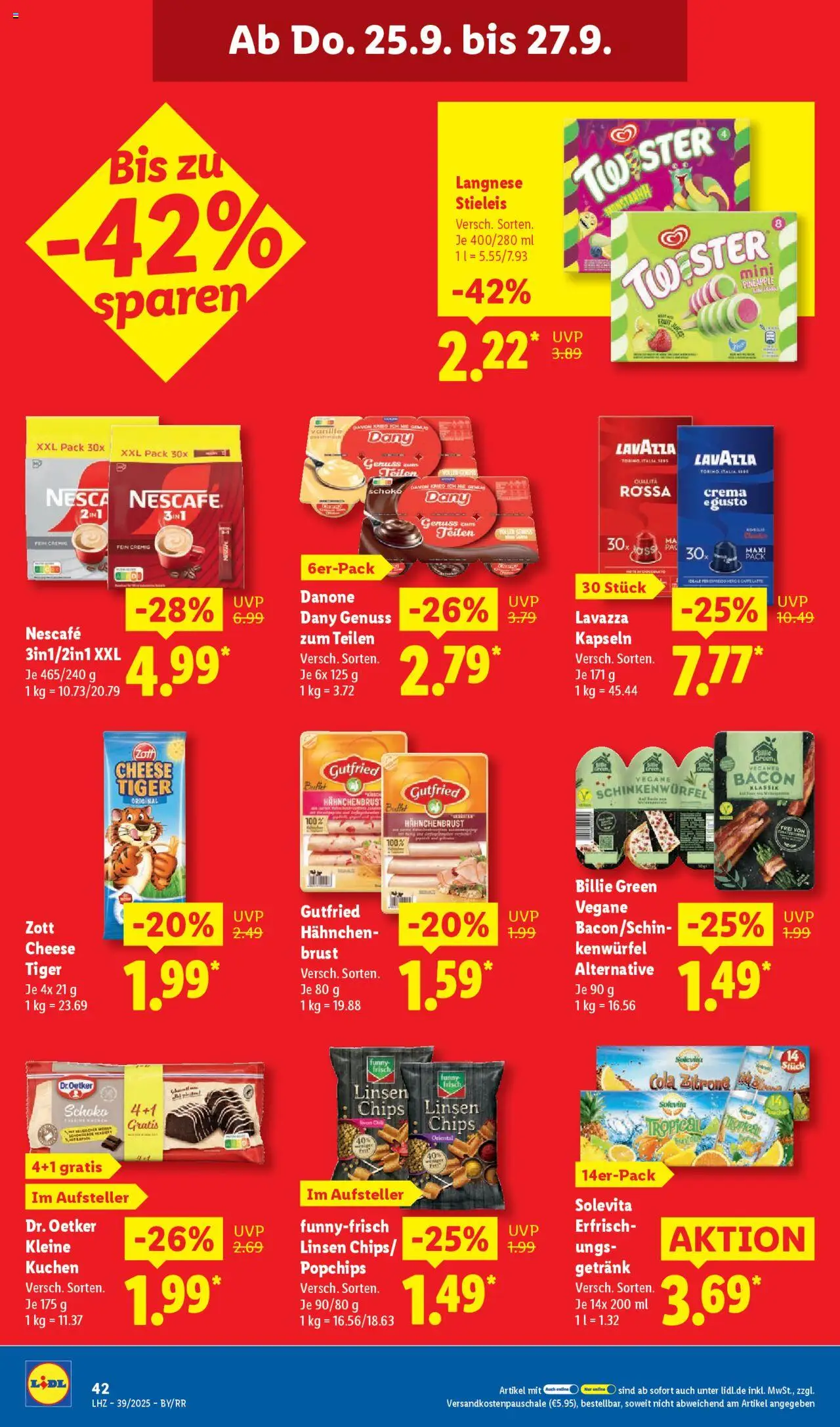 Lidl Prospekt München – gültig ab 22.09.2025 | Seite: 58 | Produkte: Hahnchen, Cola, Zitrone, Chips