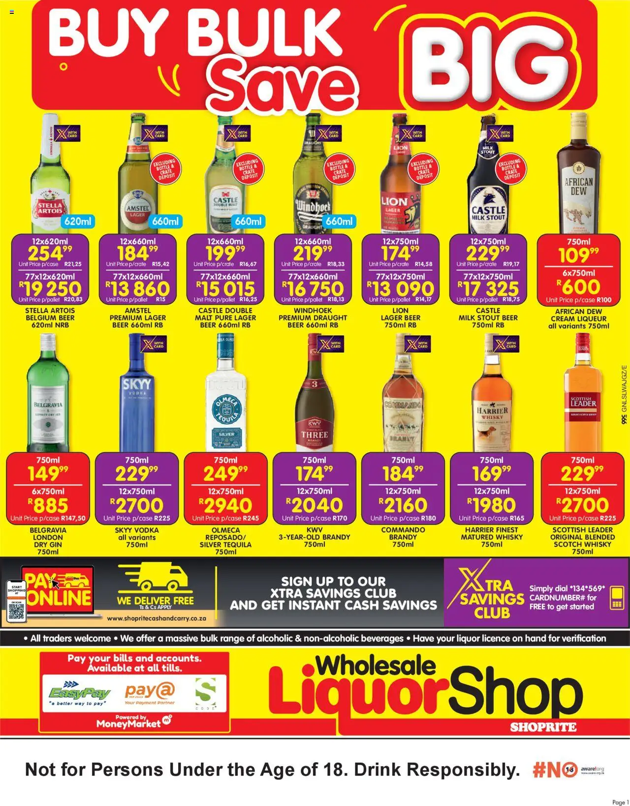 New Shoprite catalogue – valid from 08.09.2025 | Page: 1 | Products: Milk, Beer, Cream, Vodka