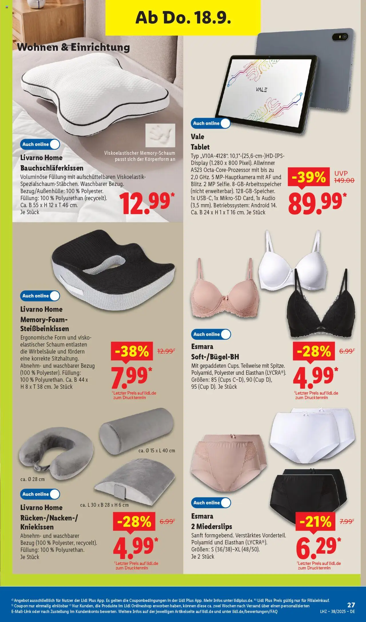 Lidl Prospekt Uffenheim	 – gültig ab 15.09.2025 | Seite: 23 | Produkte: Tablet, Audio