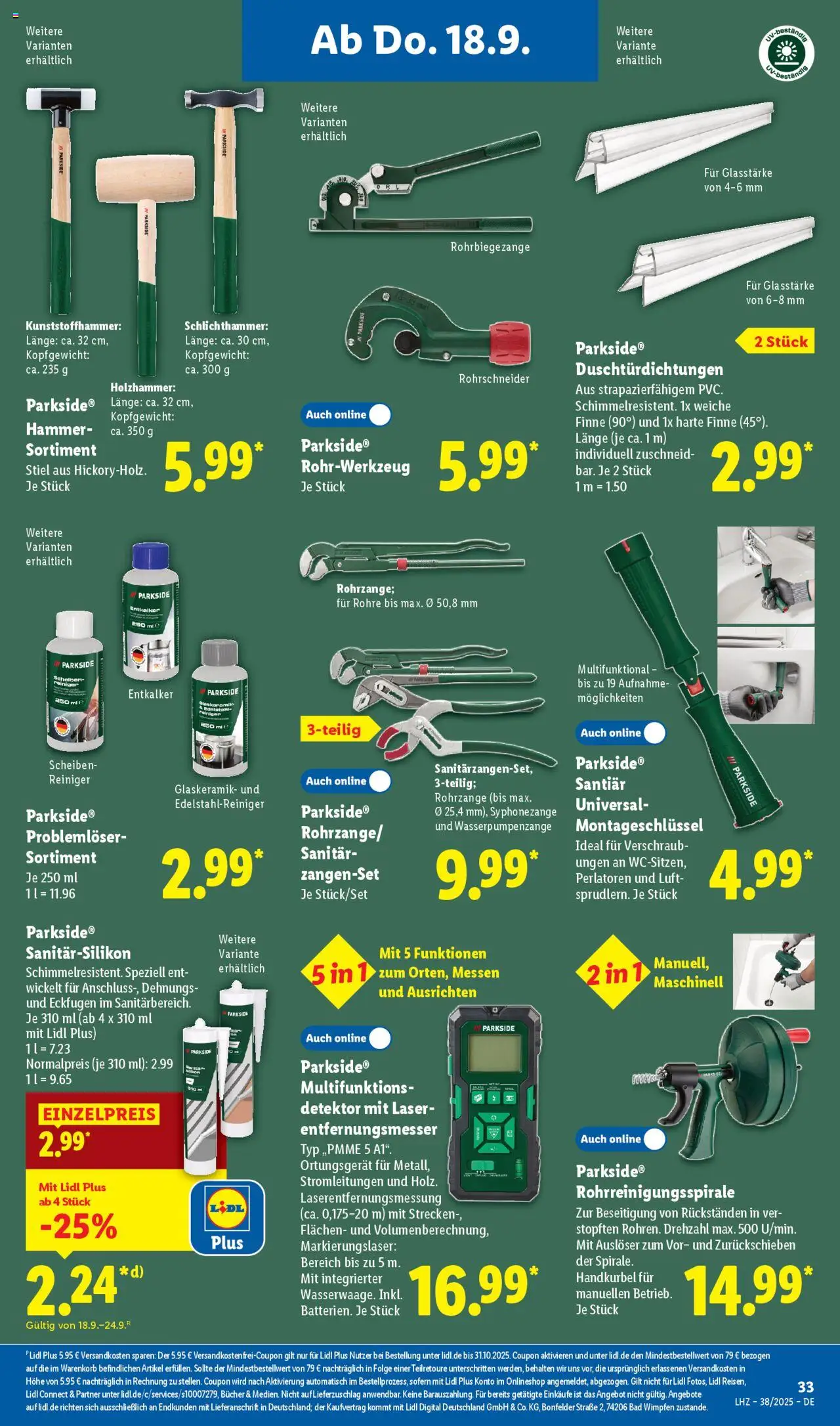 Lidl Prospekt Uffenheim	 – gültig ab 15.09.2025 | Seite: 31 | Produkte: Bad