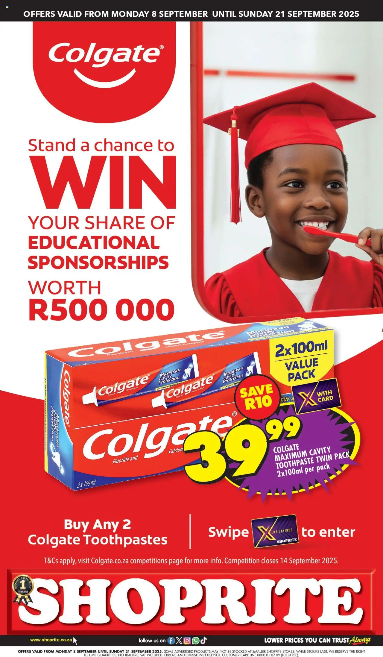 New Shoprite catalogue – valid from 08.09.2025 | Page: 1 | Products: Toothpaste
