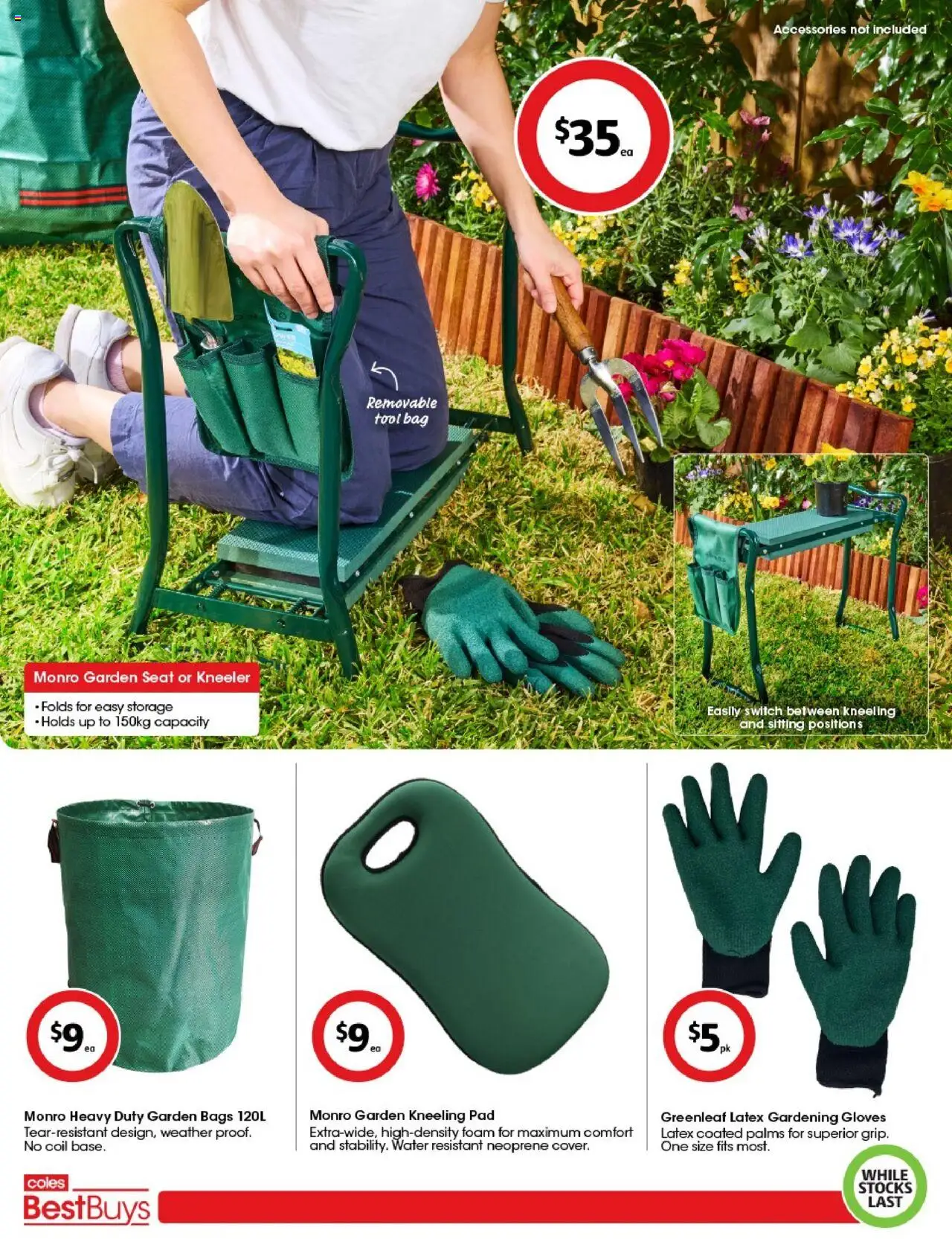 Coles catalogue - valid from 12.09.2025 | Page: 3 | Products: Water, Accessories, Gloves, Bag