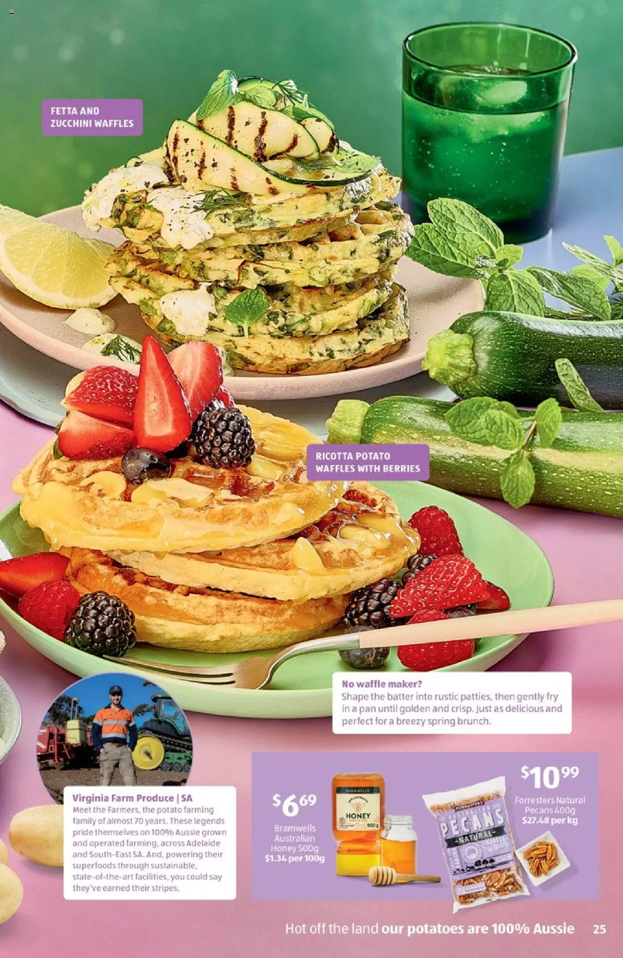 Aldi catalogue - valid from 24.09.2025 | Page: 25 | Products: Honey, Waffles, Zucchini, Waffle maker
