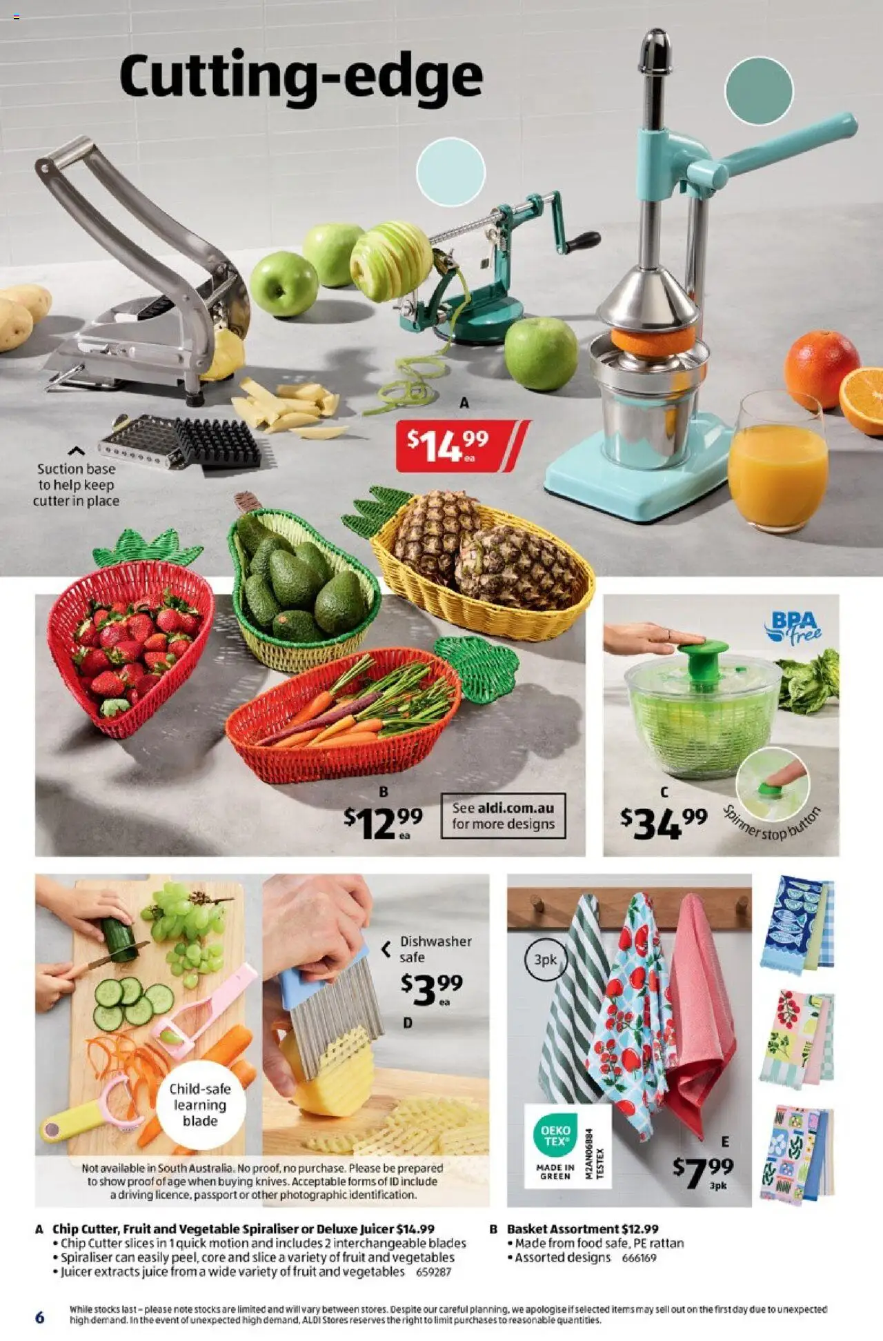 Aldi catalogue - valid from 17.09.2025 | Page: 6 | Products: Basket, Vegetables, Safe, Juicer