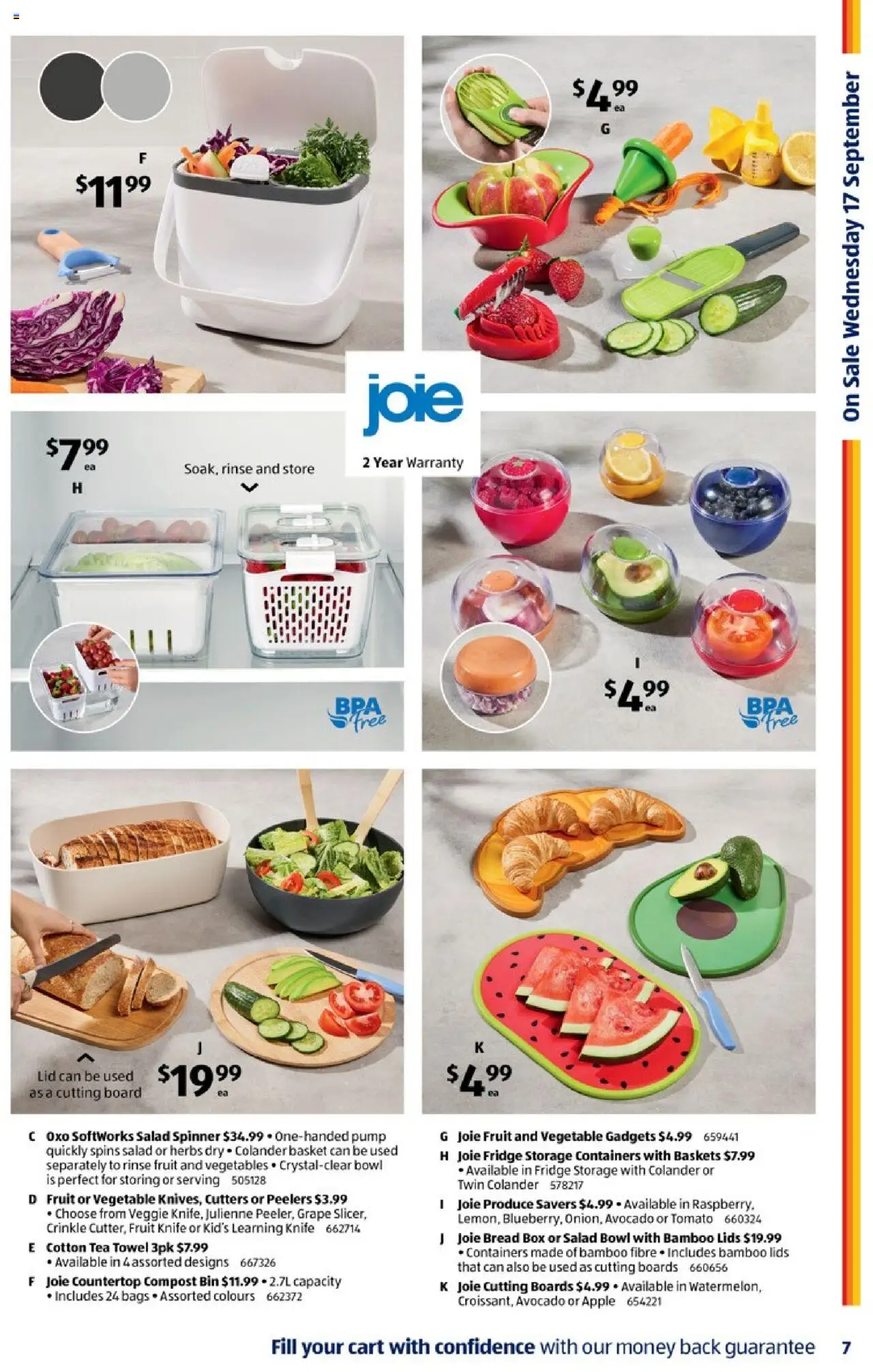 Aldi catalogue - valid from 17.09.2025 | Page: 7 | Products: Basket, Bread, Salad, Fridge