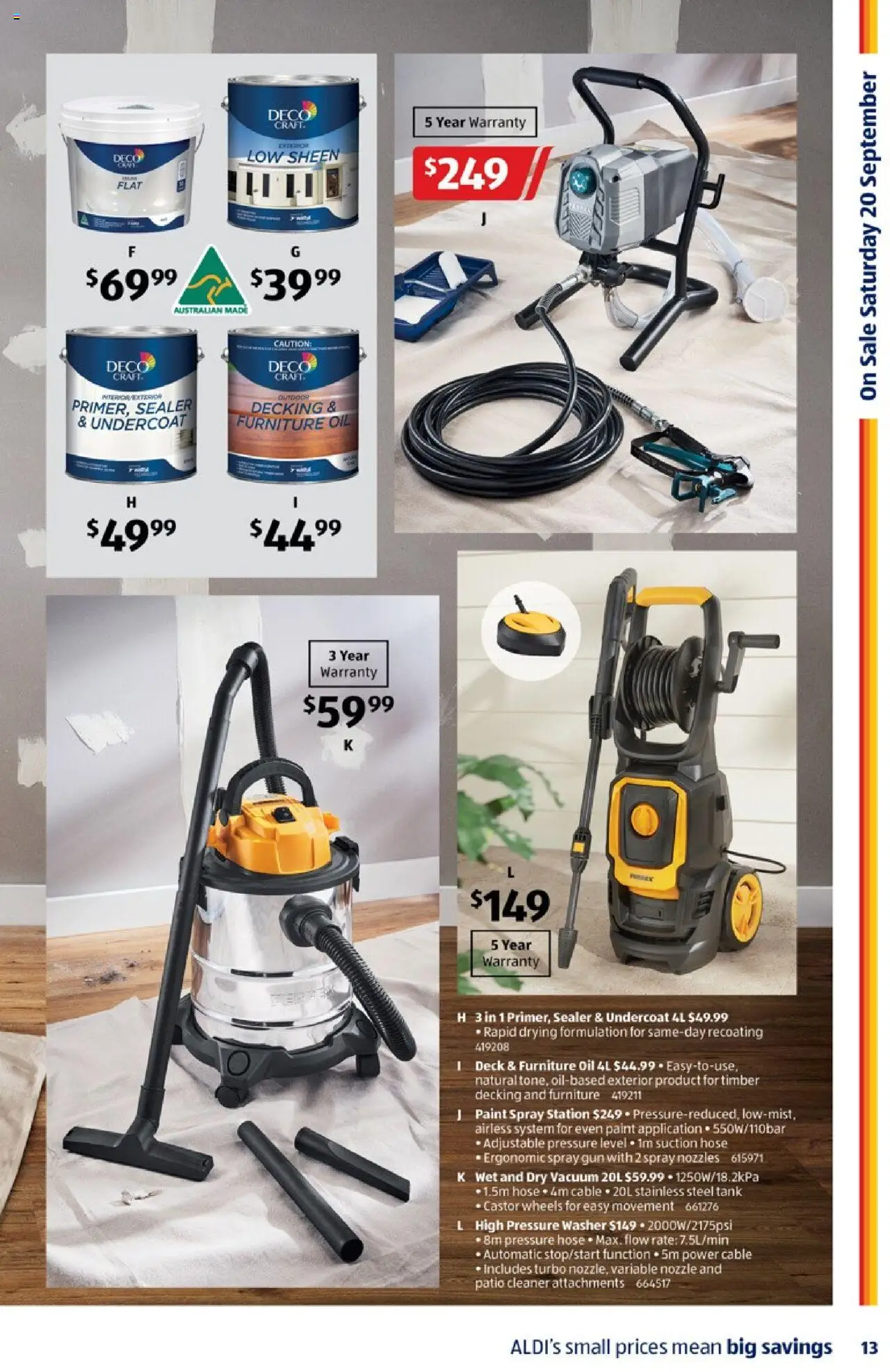 Aldi catalogue - valid from 17.09.2025 | Page: 13 | Products: Cleaner, Oil, Cable, Washer