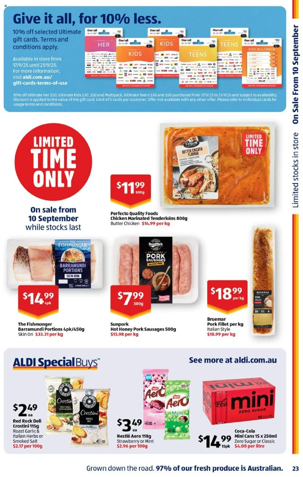 Aldi catalogue - valid from 17.09.2025 | Page: 23 | Products: Butter, Honey, Chicken, Pork