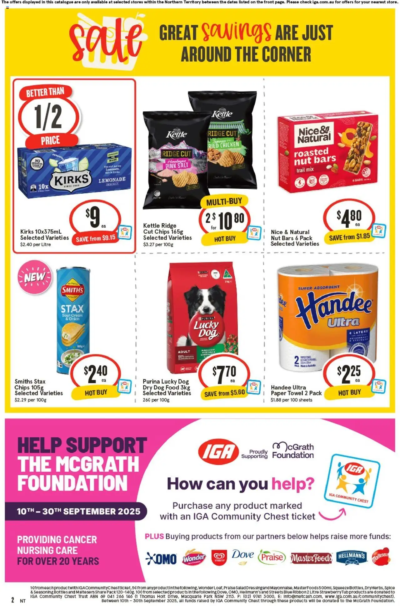 IGA catalogue - valid from 17.09.2025 | Page: 2 | Products: Chicken, Dog food, Cream, Kettle