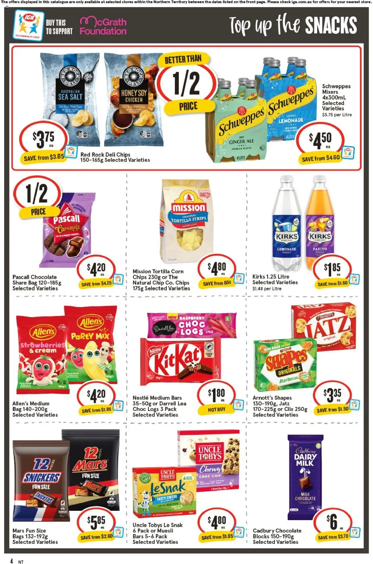 IGA catalogue - valid from 17.09.2025 | Page: 4 | Products: Cheese, Chocolate, Ginger, Cream