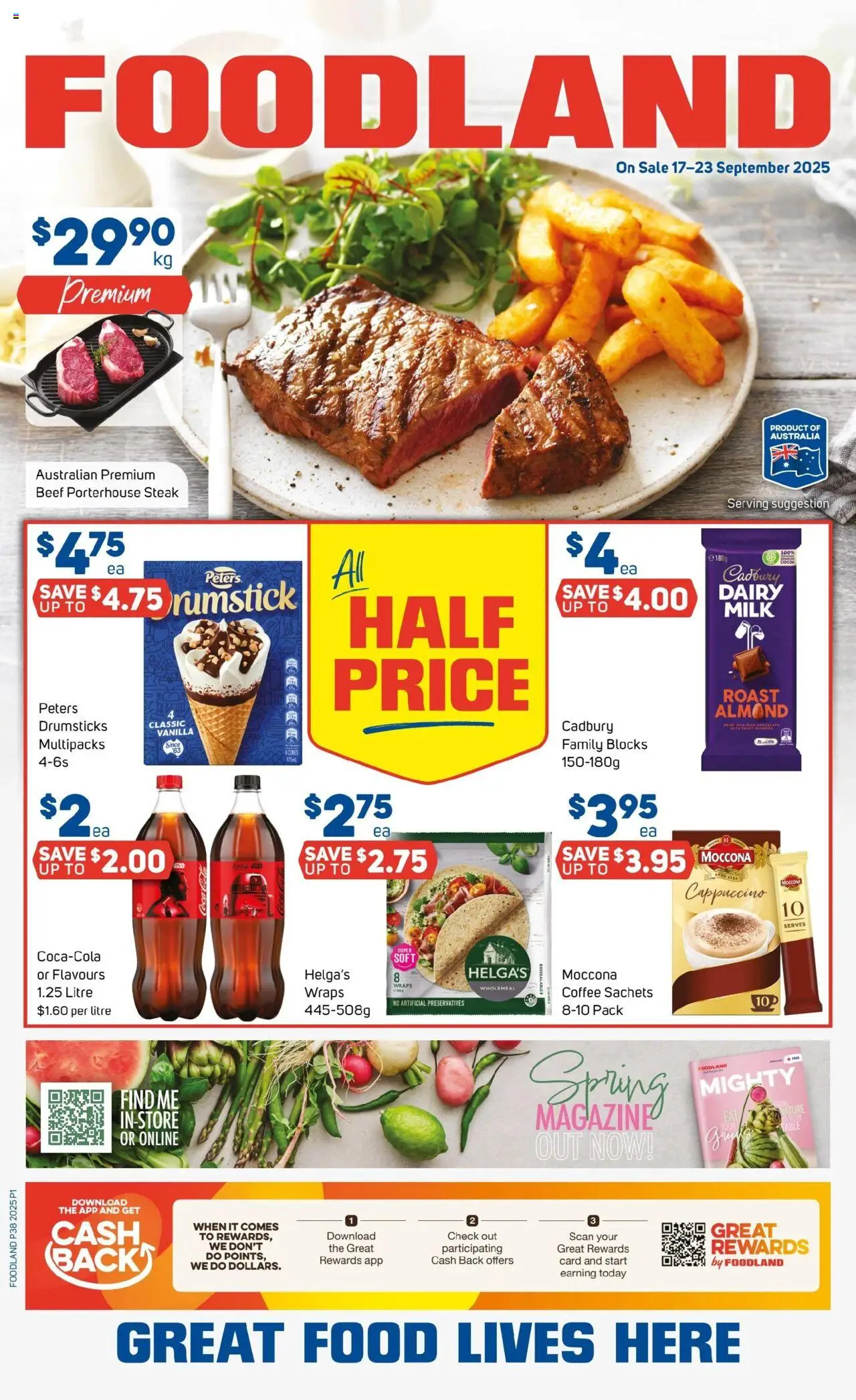 Foodland catalogue - valid from 17.09.2025 | Page: 1 | Products: Dairy, Coffee, Chocolate, Beef