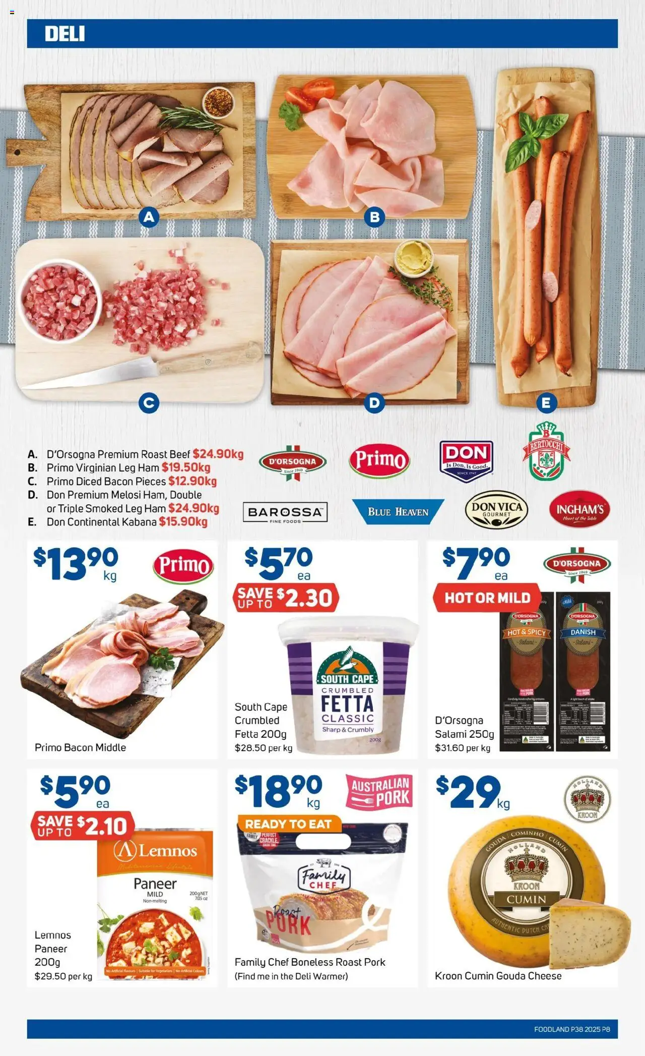 Foodland catalogue - valid from 17.09.2025 | Page: 8 | Products: Bacon, Salami, Pork, Beef
