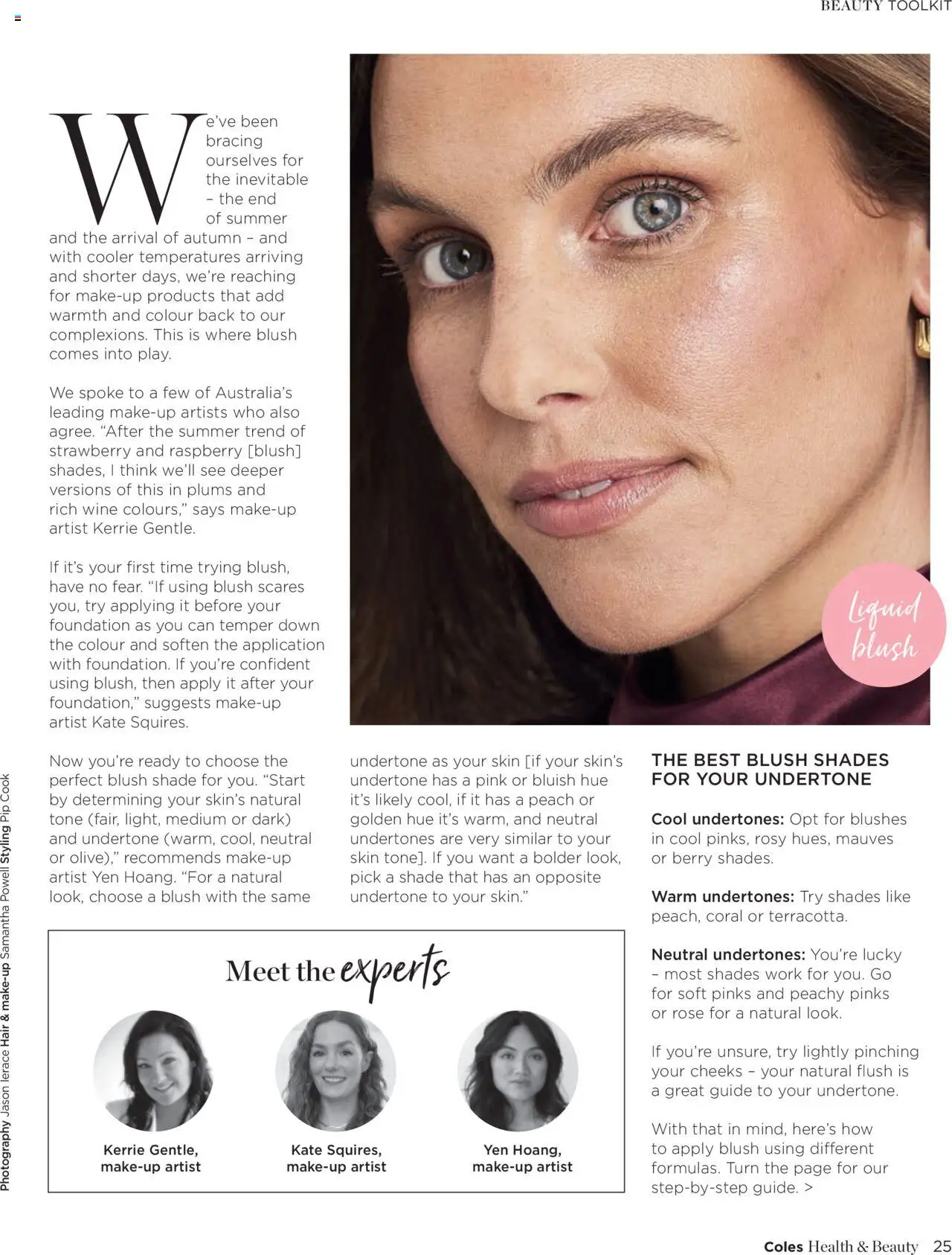 Coles catalogue - valid from 07.04.2025 | Page: 25 | Products: Blush, Makeup, Peach, Foundation