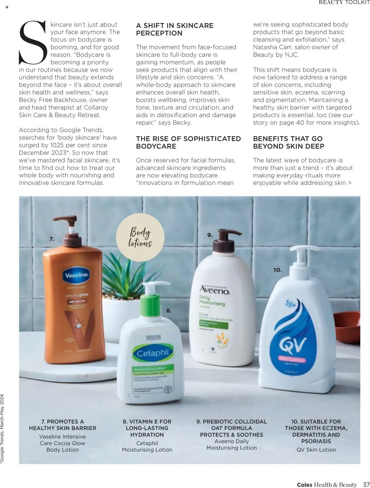 Coles catalogue - valid from 07.04.2025 | Page: 37 | Products: Cocoa, Body lotion, Vitamin, Vaseline