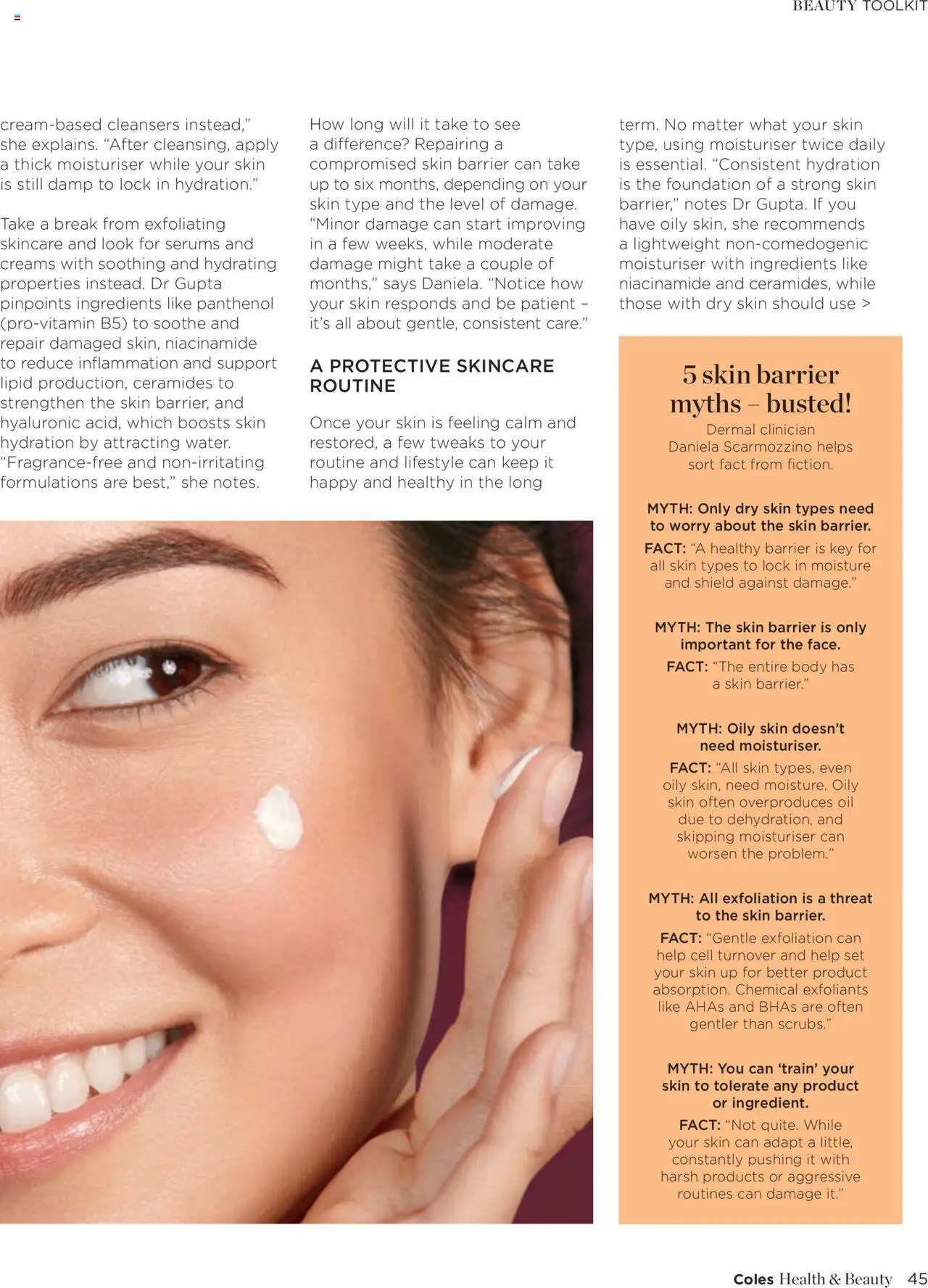 Coles catalogue - valid from 07.04.2025 | Page: 45 | Products: Oil, Moisturiser, Foundation