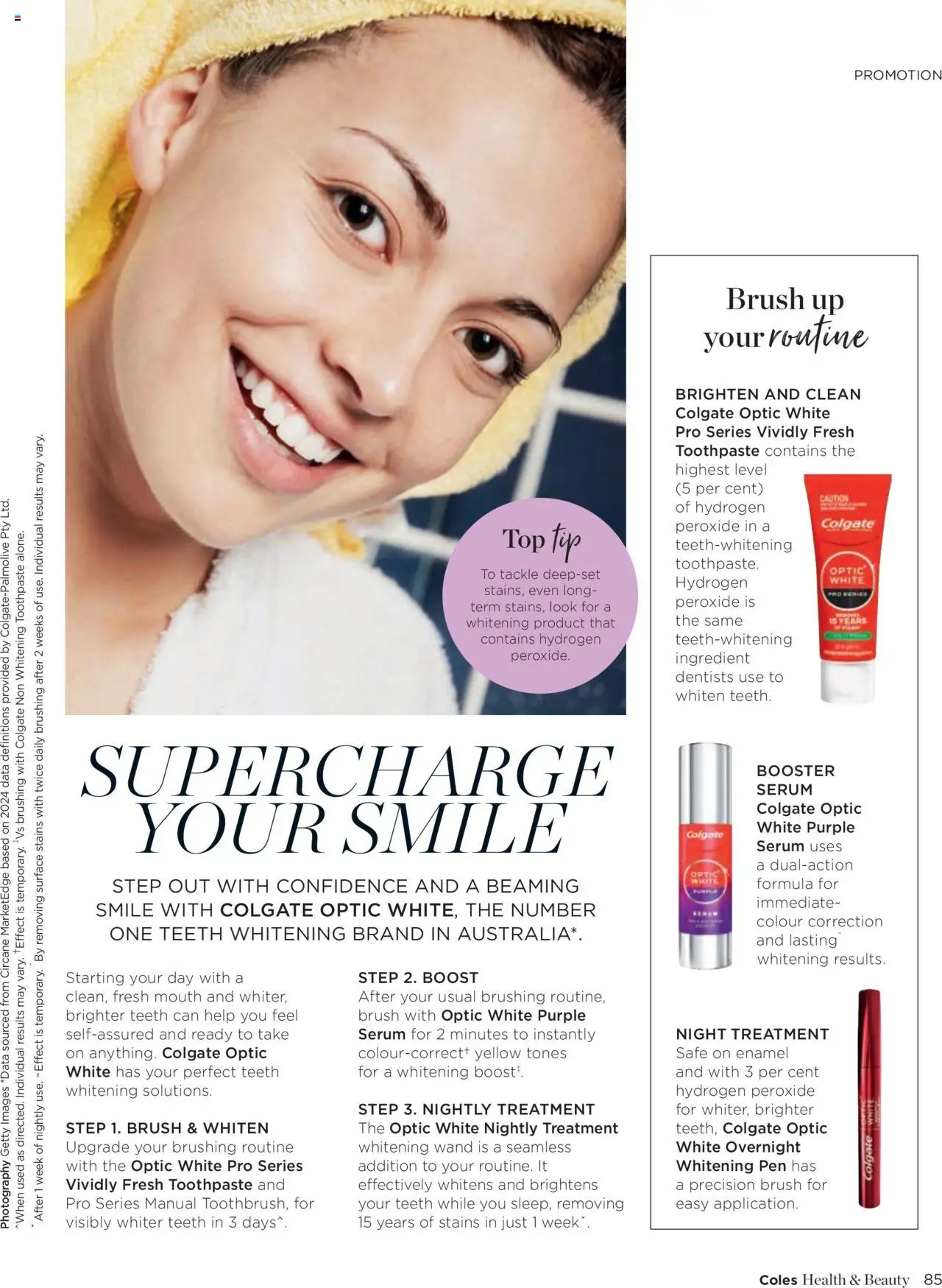 Coles catalogue - valid from 07.04.2025 | Page: 85 | Products: Toothpaste, Safe, Treatment, Teeth whitening