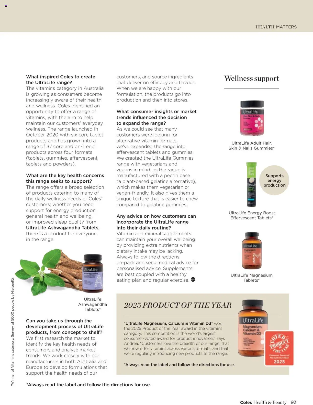 Coles catalogue - valid from 07.04.2025 | Page: 93 | Products: Shelf, Tablet, Tablets, Vitamin