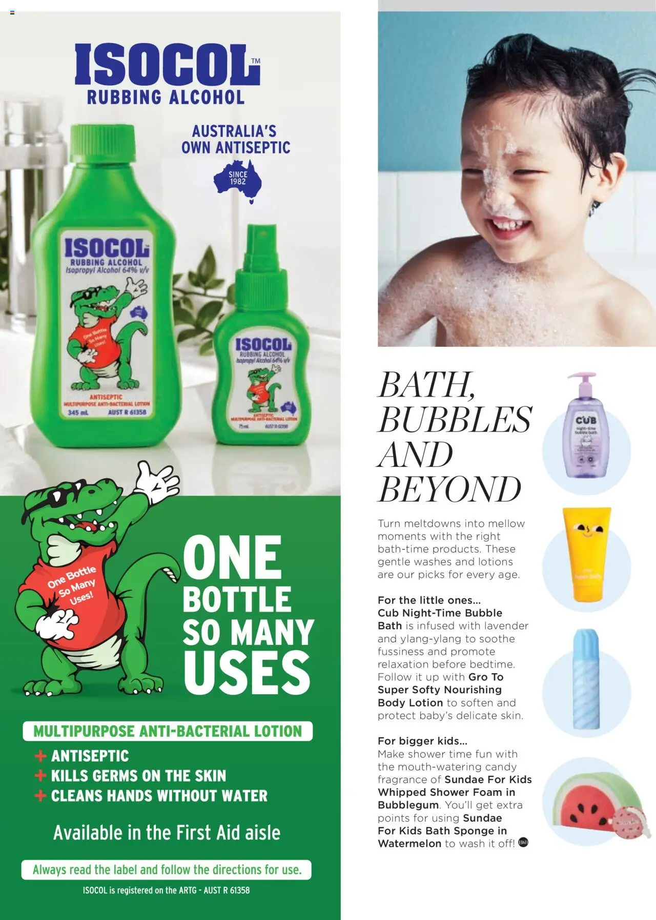 Coles catalogue - valid from 07.04.2025 | Page: 120 | Products: Shower, Bubble bath, Water, Rubbing alcohol