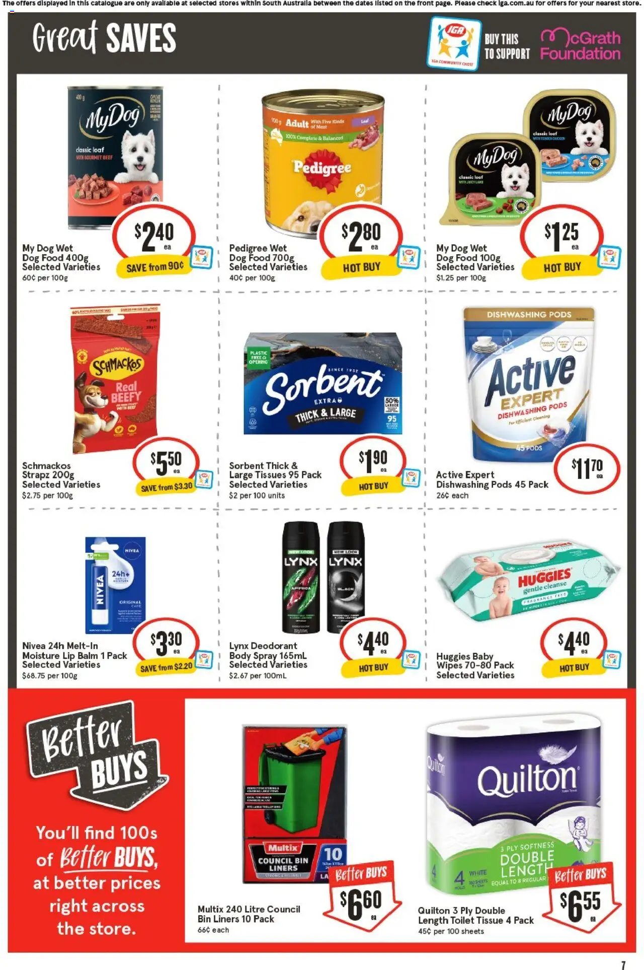 IGA catalogue - valid from 17.09.2025 | Page: 7 | Products: Deodorant, Meat, Foundation, Tissues