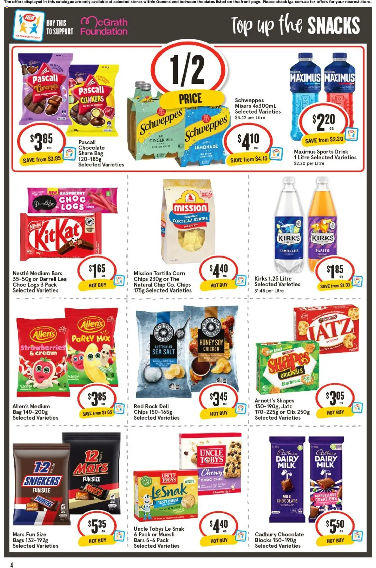 IGA catalogue - valid from 17.09.2025 | Page: 4 | Products: Dairy, Chicken, Foundation, Bag
