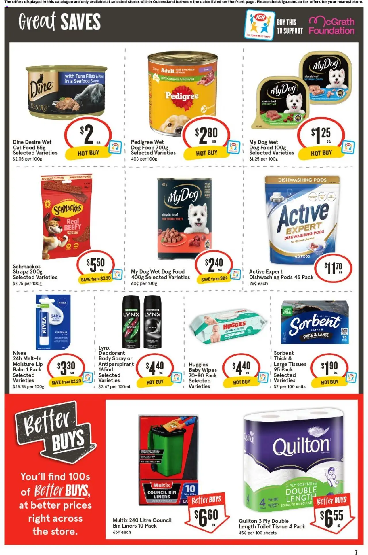 IGA catalogue - valid from 17.09.2025 | Page: 7 | Products: Beef, Antiperspirant, Tuna, Foundation