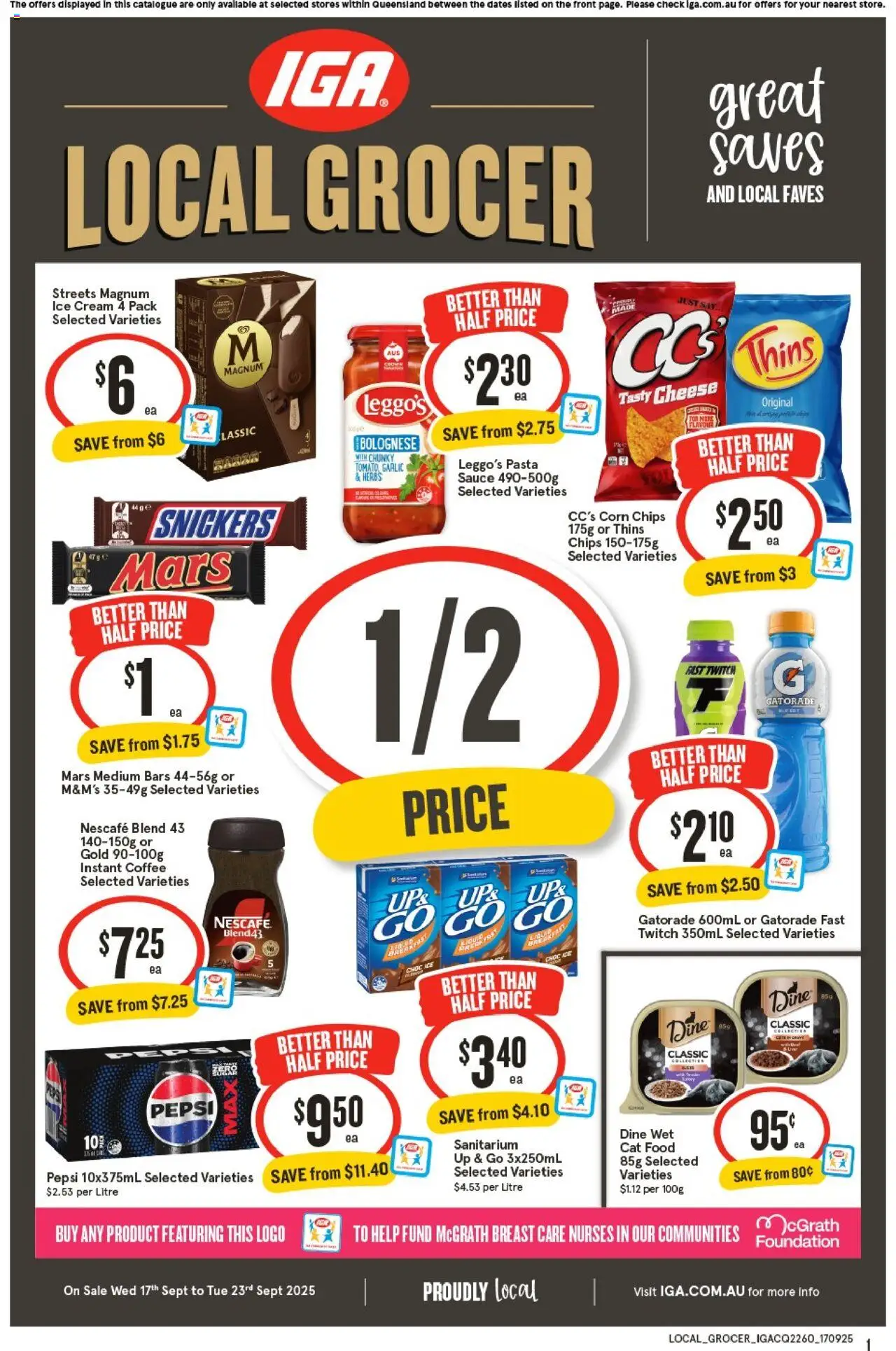 IGA specials 17 September Online Australia
