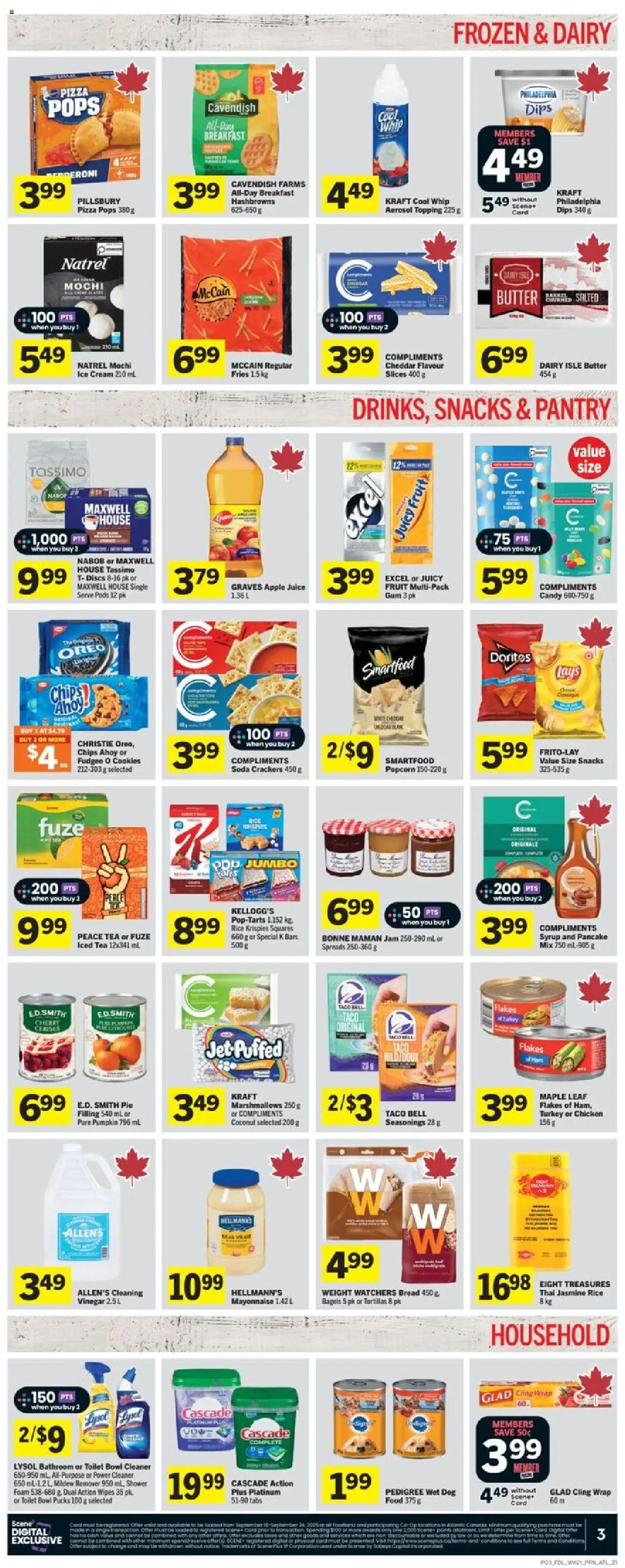 Foodland flyer valid from 18.09.2025 | Page: 4 | Products: Chips, Turkey, Butter, Bread