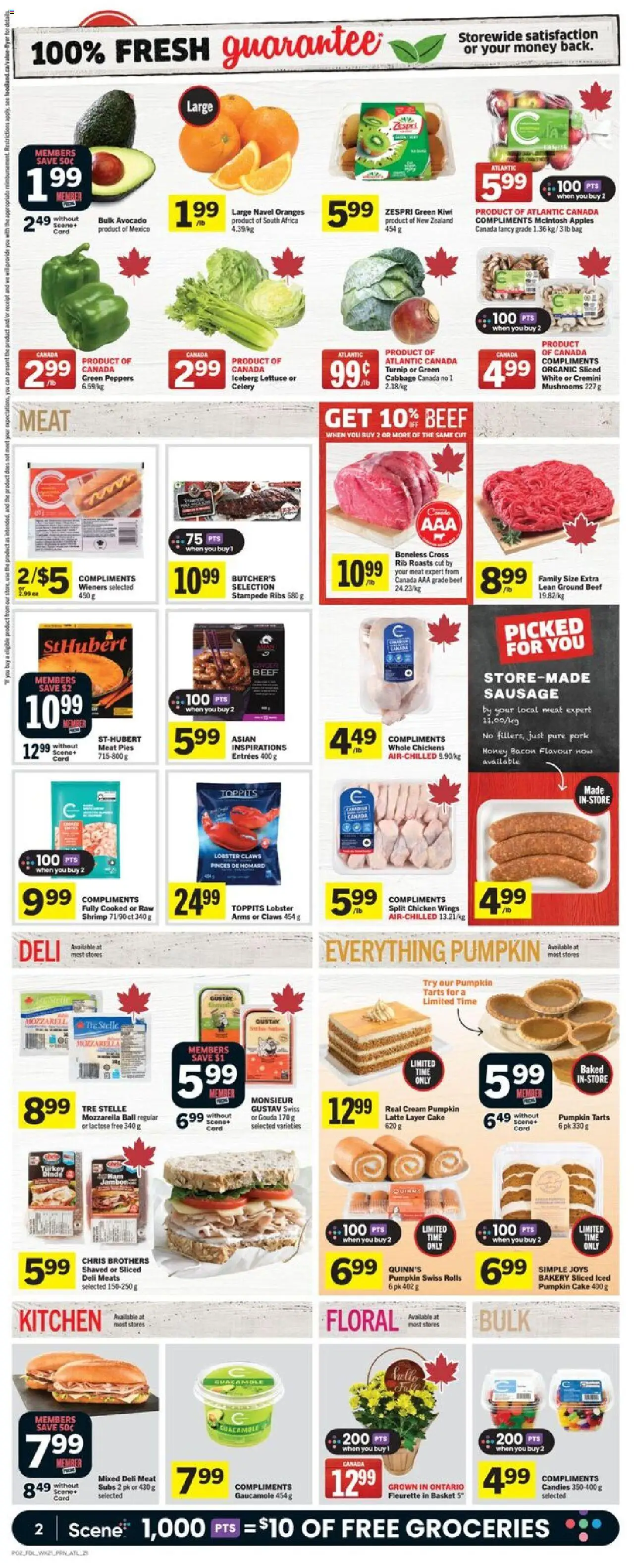 Foodland flyer valid from 18.09.2025 | Page: 3 | Products: Kiwi, Chicken wings, Pork, Apples