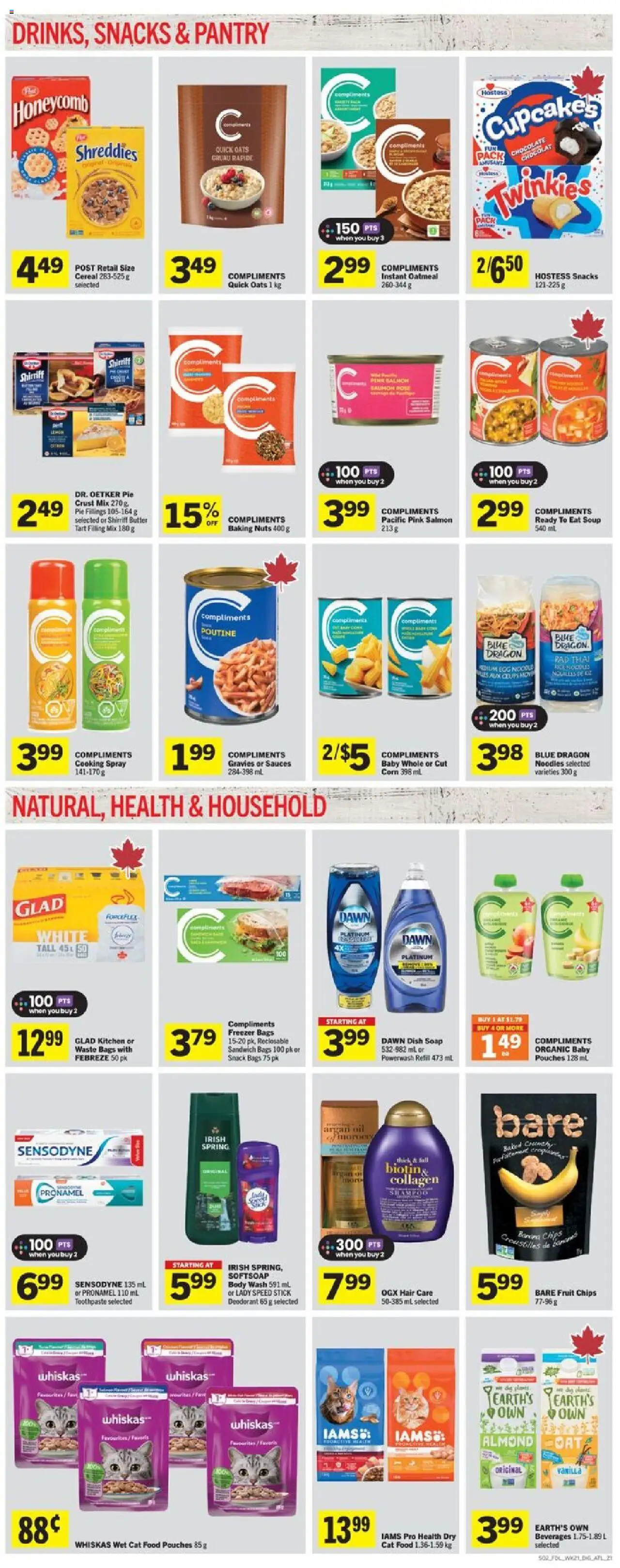 Foodland flyer valid from 18.09.2025 | Page: 6 | Products: Noodles, Chips, Body wash, Deodorant