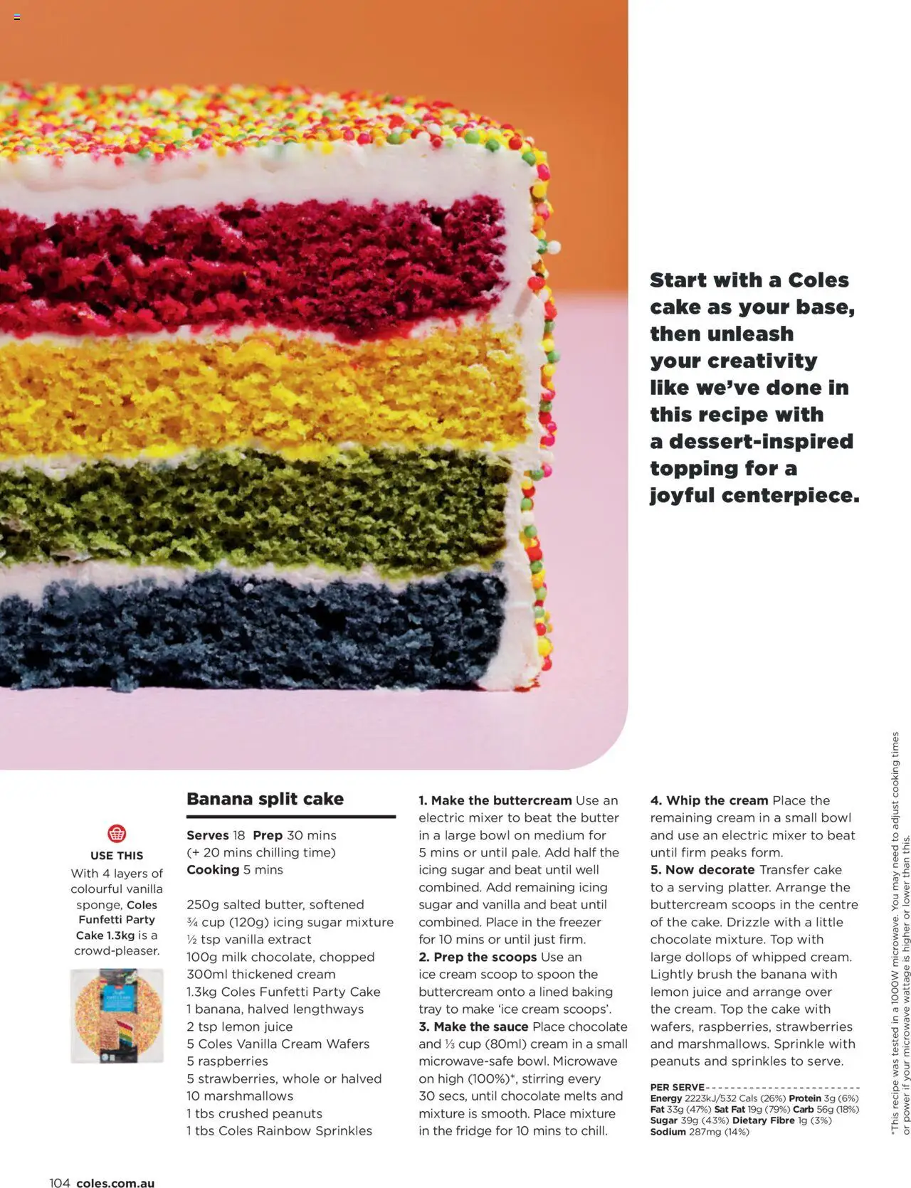 Coles catalogue - valid from 04.09.2025 | Page: 104 | Products: Cream, Ice cream, Sauce, Microwave
