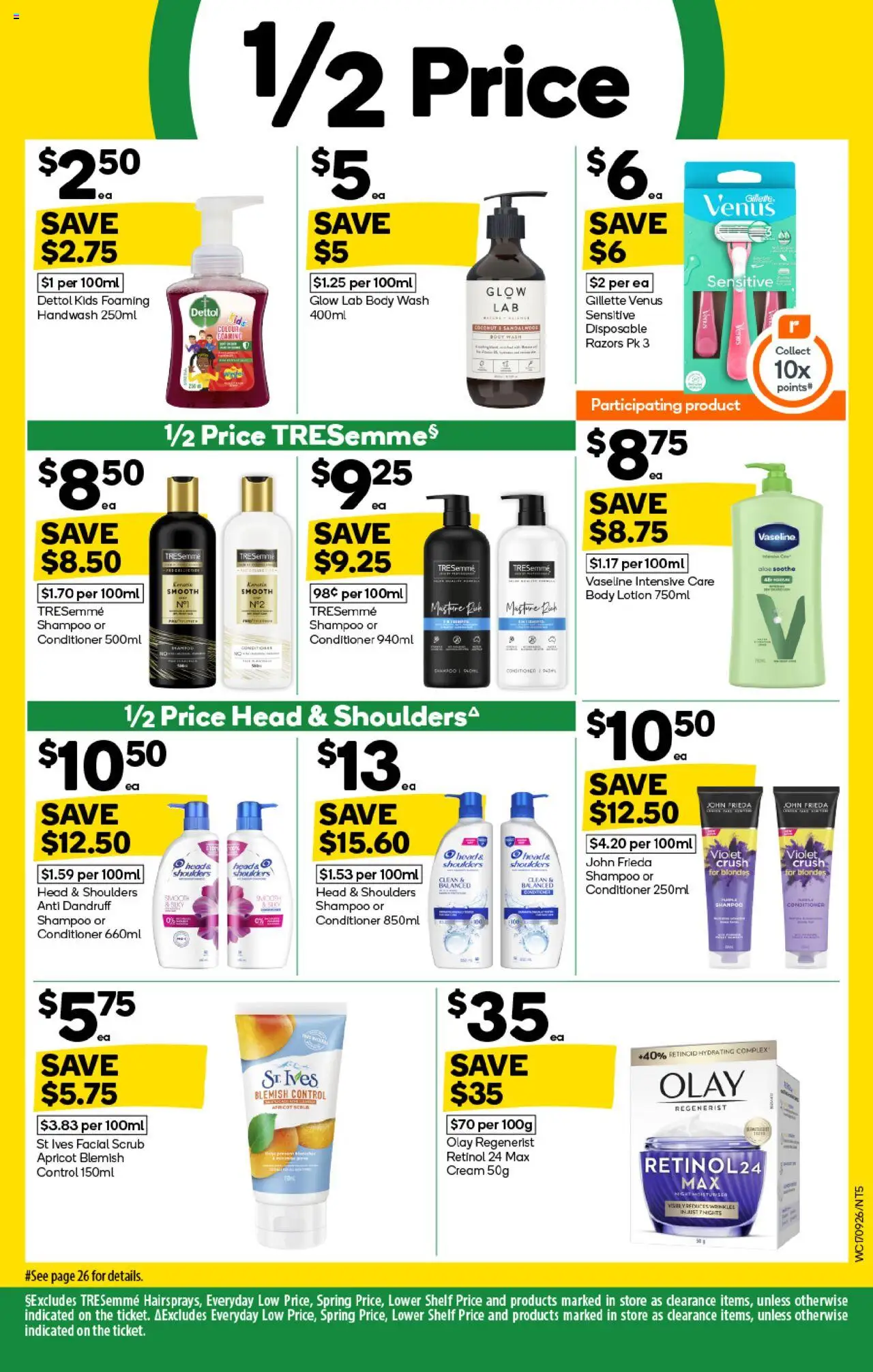 Woolworths catalogue - valid from 17.09.2025 | Page: 5 | Products: Cot, Shampoo, Cream, Retinol