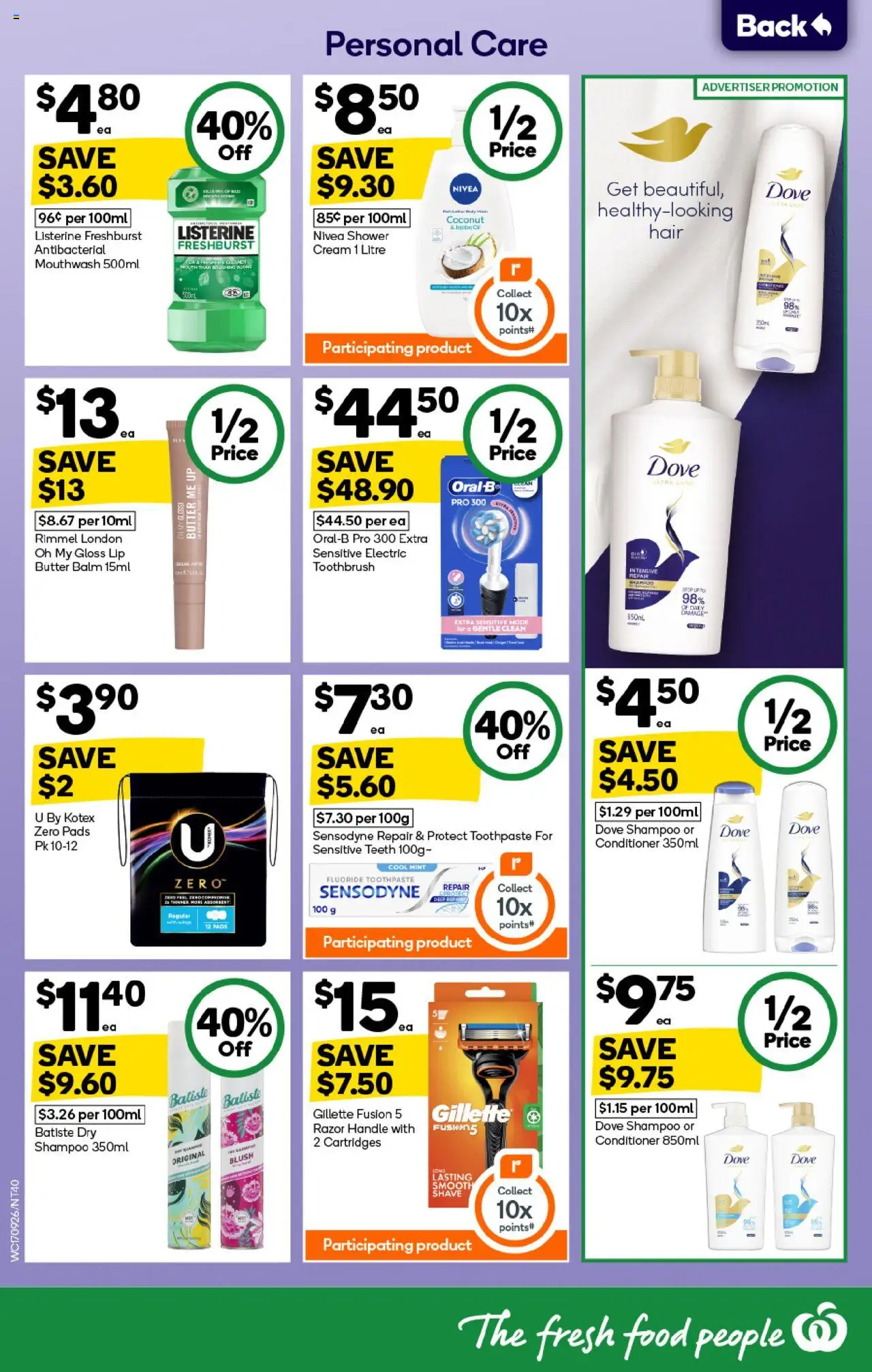 Woolworths catalogue - valid from 17.09.2025 | Page: 38 | Products: Shower, Shampoo, Conditioner, Cream